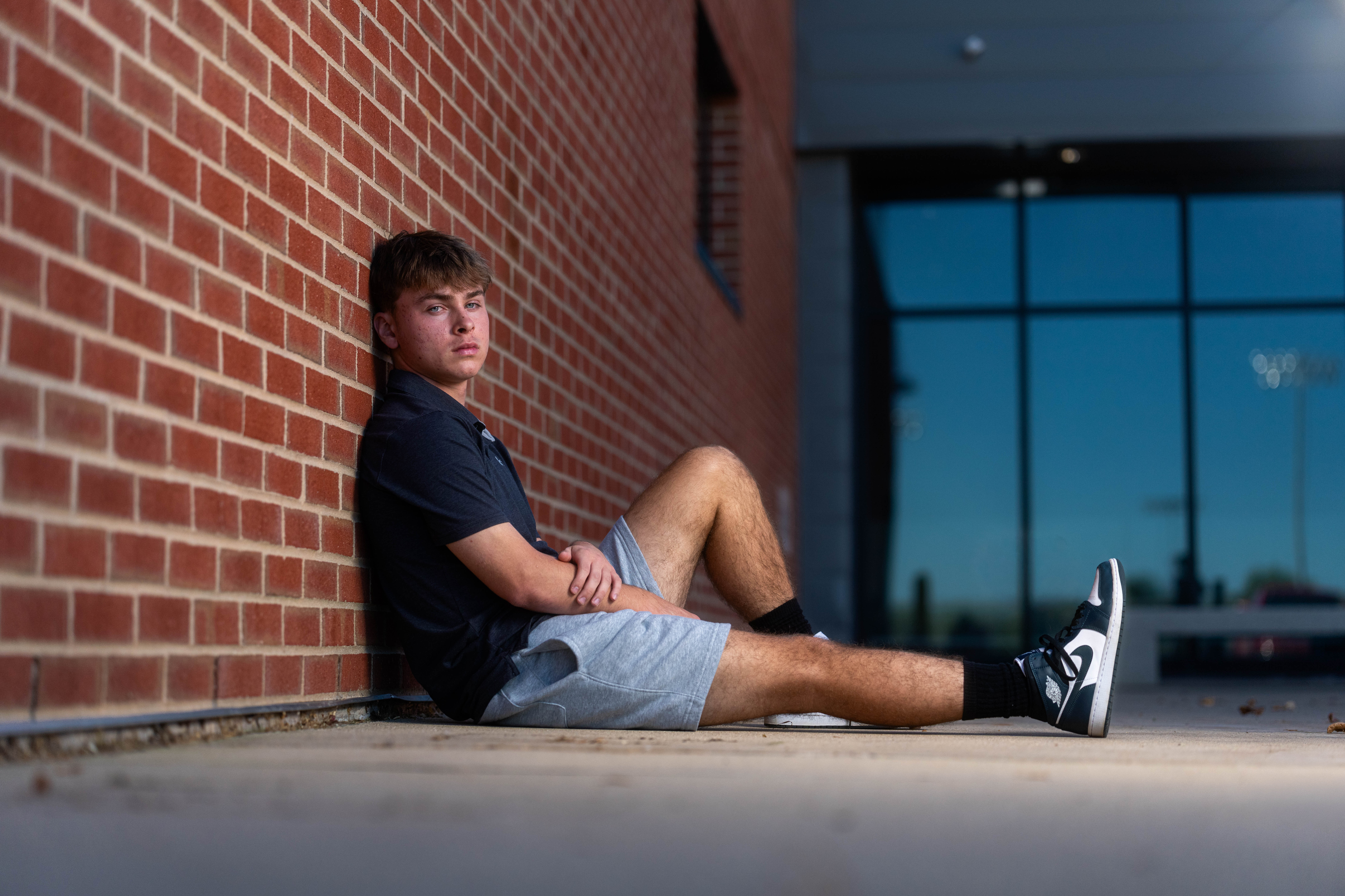 Preston Reed poses for senior photos in Mt. Horeb, Wisconsin on September 28th, 2025. Reed will graduate in 2026. Photography by Ross Harried for Second Crop Creative.