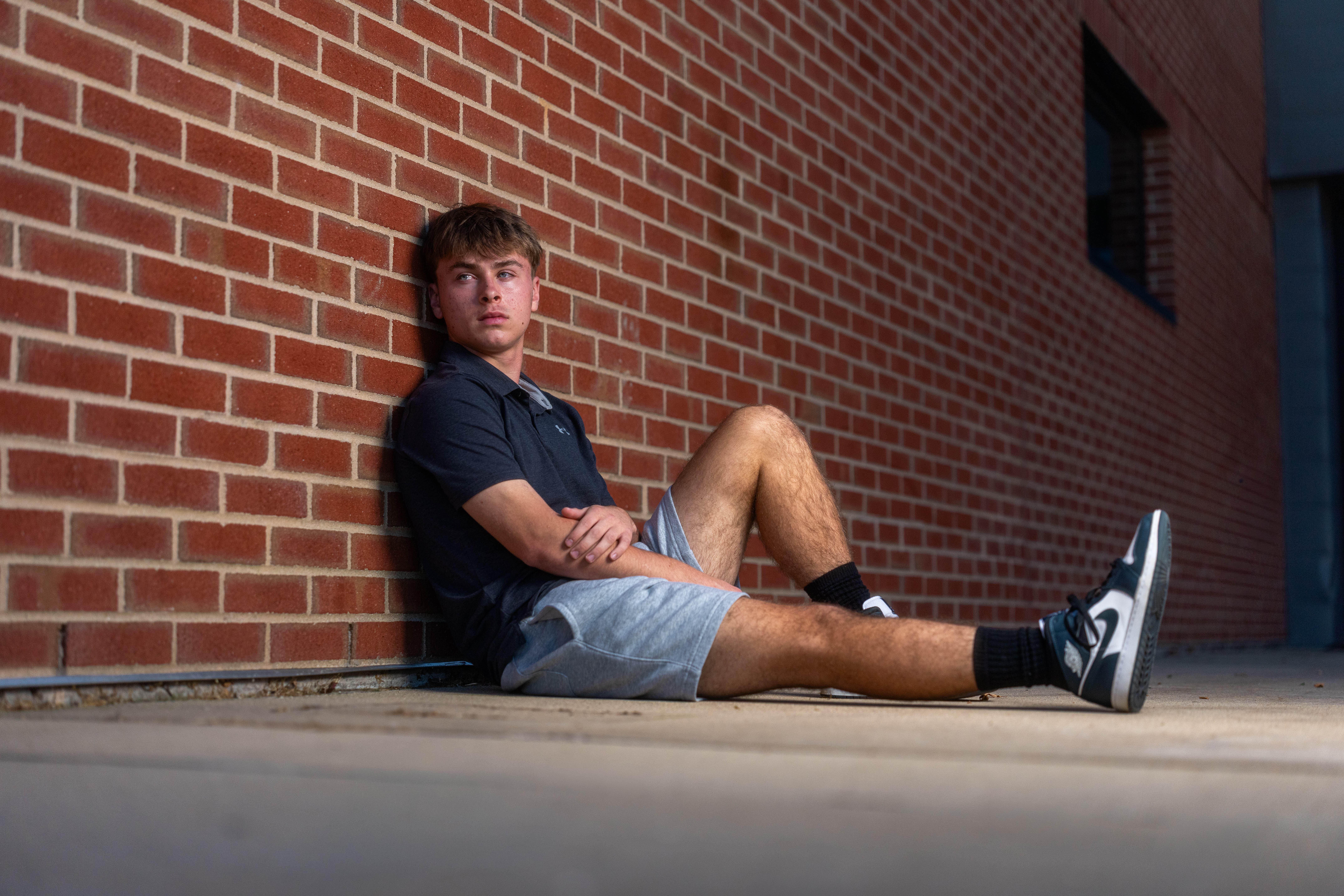 Preston Reed poses for senior photos in Mt. Horeb, Wisconsin on September 28th, 2025. Reed will graduate in 2026. Photography by Ross Harried for Second Crop Creative.