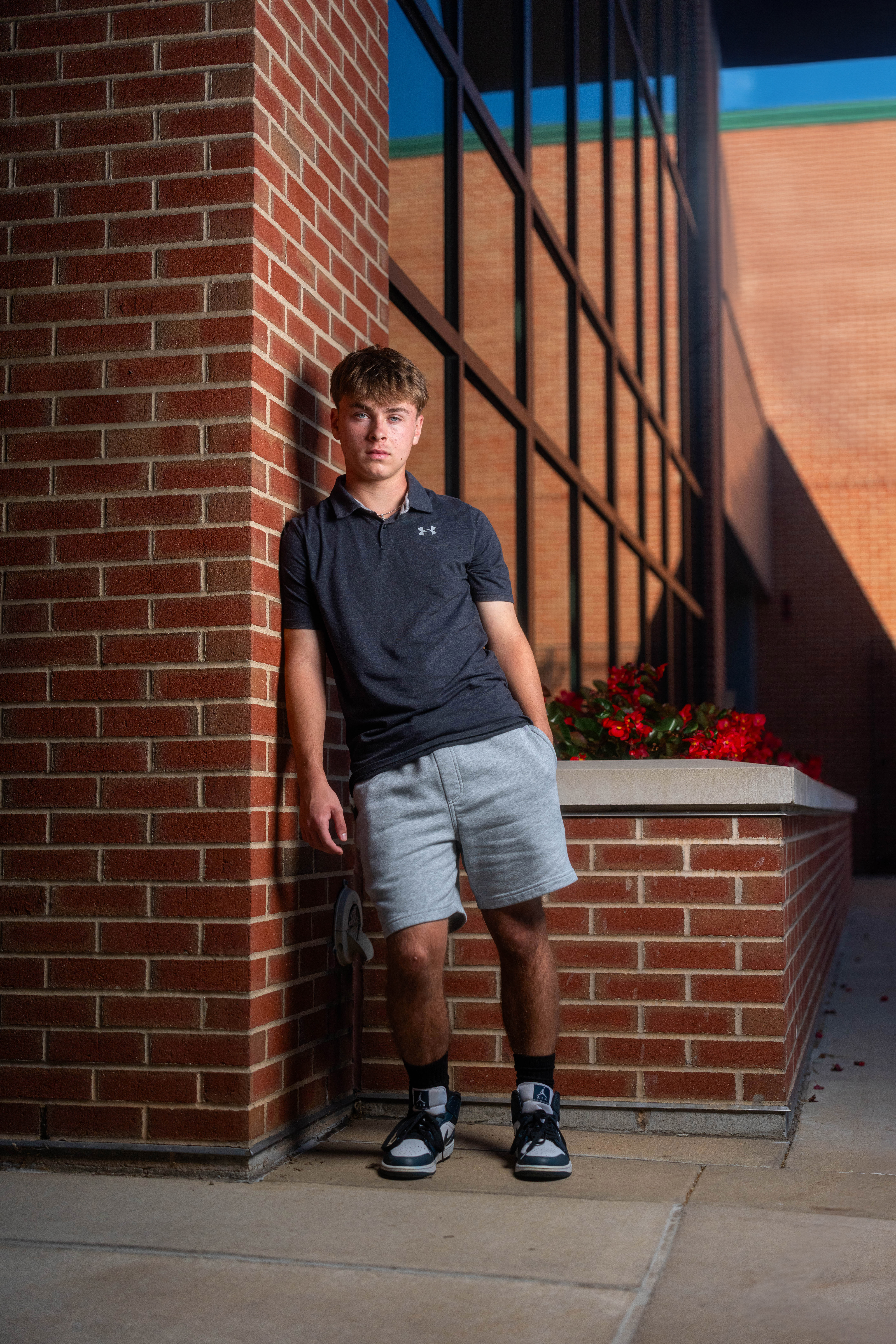 Preston Reed poses for senior photos in Mt. Horeb, Wisconsin on September 28th, 2025. Reed will graduate in 2026. Photography by Ross Harried for Second Crop Creative.