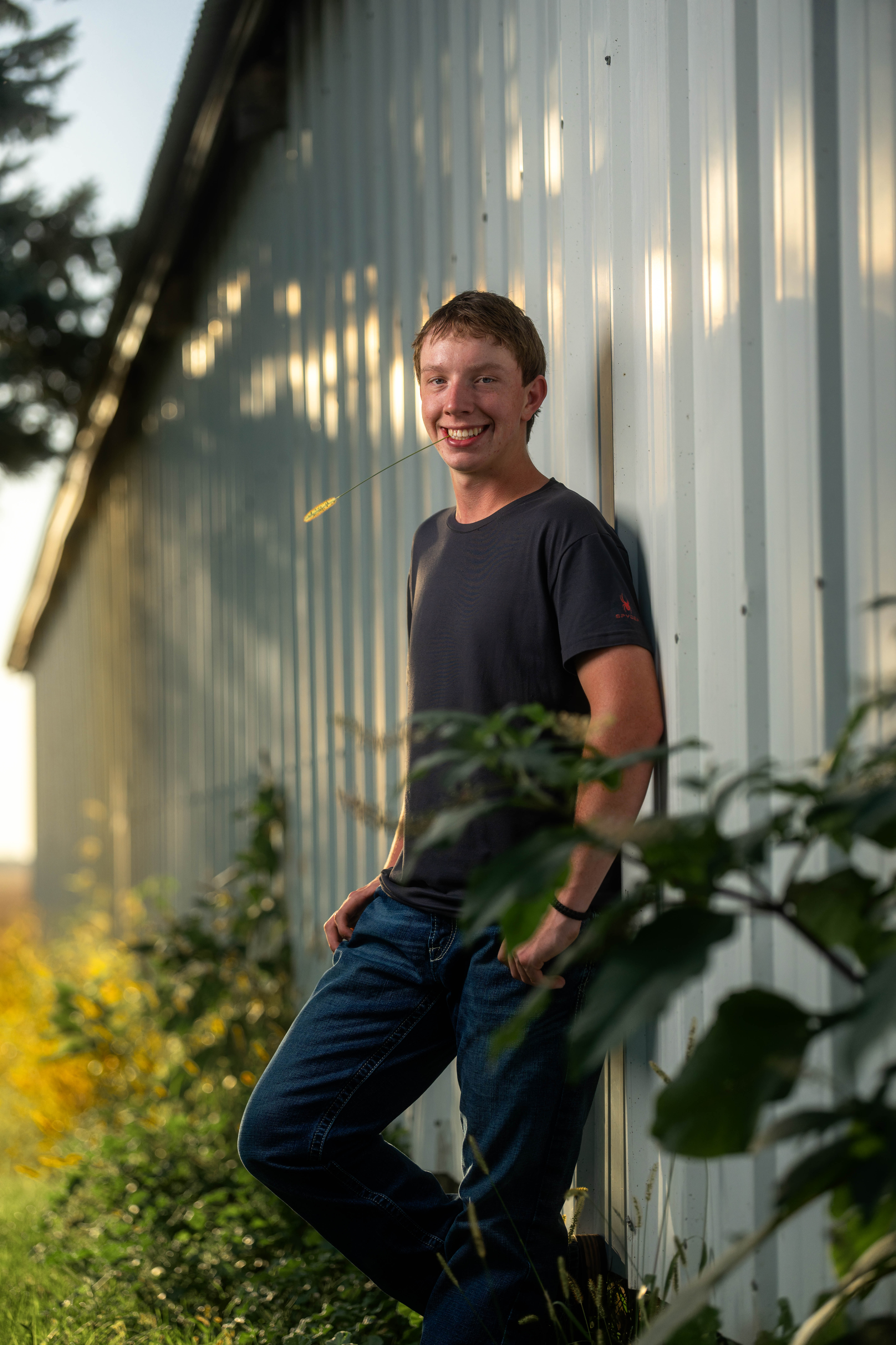 Coldan Altmann poses for senior photos in Monroe, Wisconsin on September 29th, 2025. Altmann will graduate in 2026. Photography by Ross Harried for Second Crop Creative.