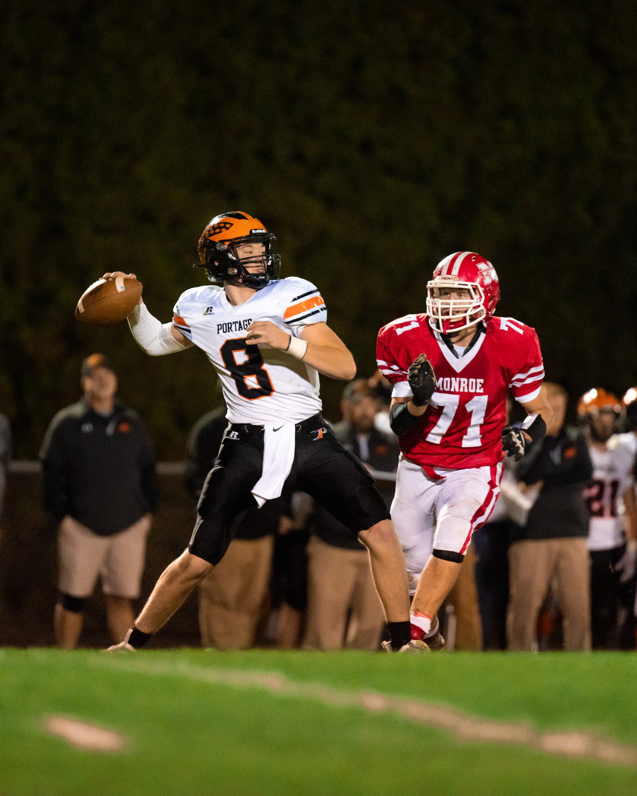 Monroe vs. Portage Round 1 of 2022 Playoffs, October 21st, 2022, photography by Ross Harried for Second Crop Sports
