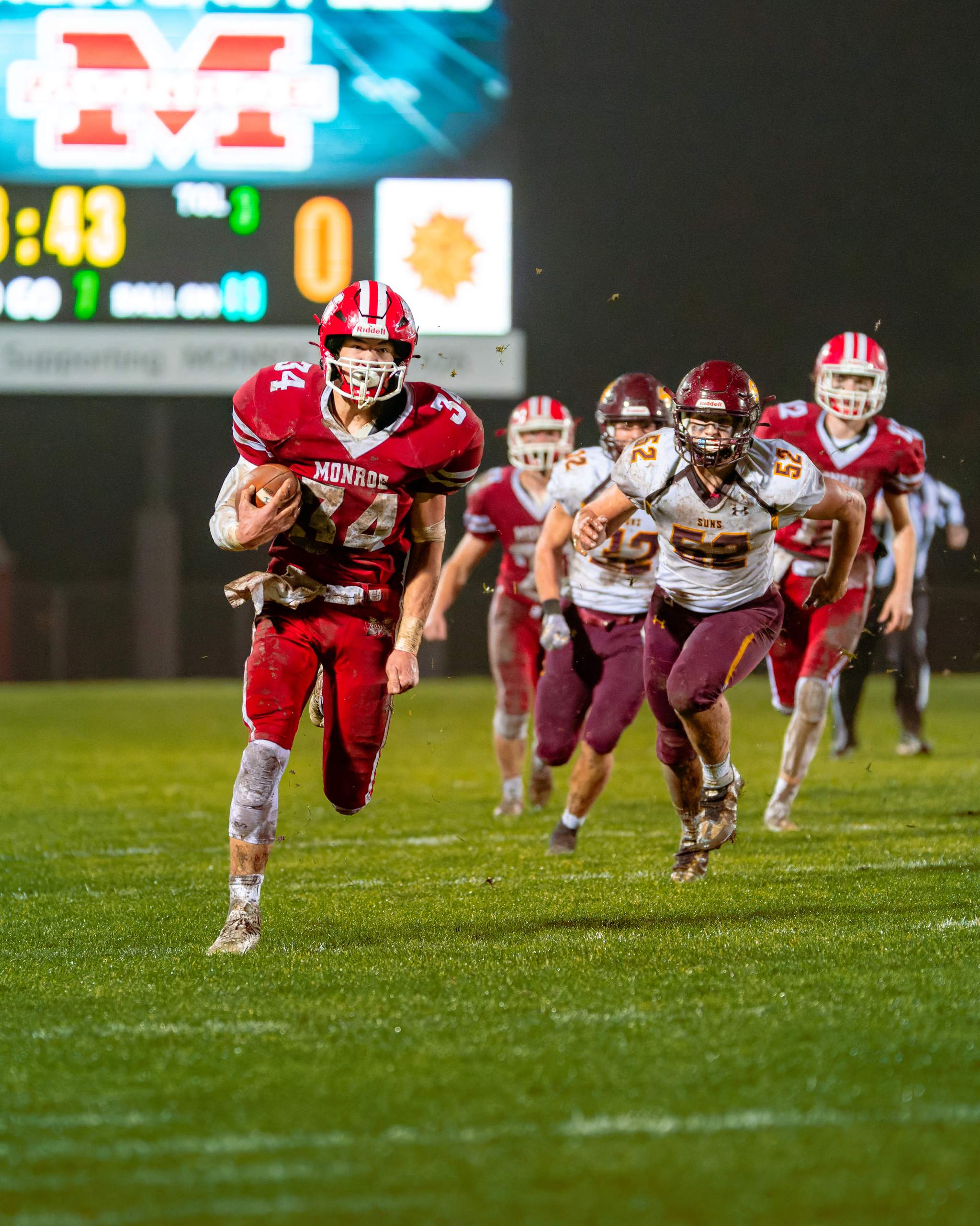 Monroe vs. West Bend East, Round 3 of the 2022 WIAA Playoffs, photography by Ross Harried for Second Crop Sports