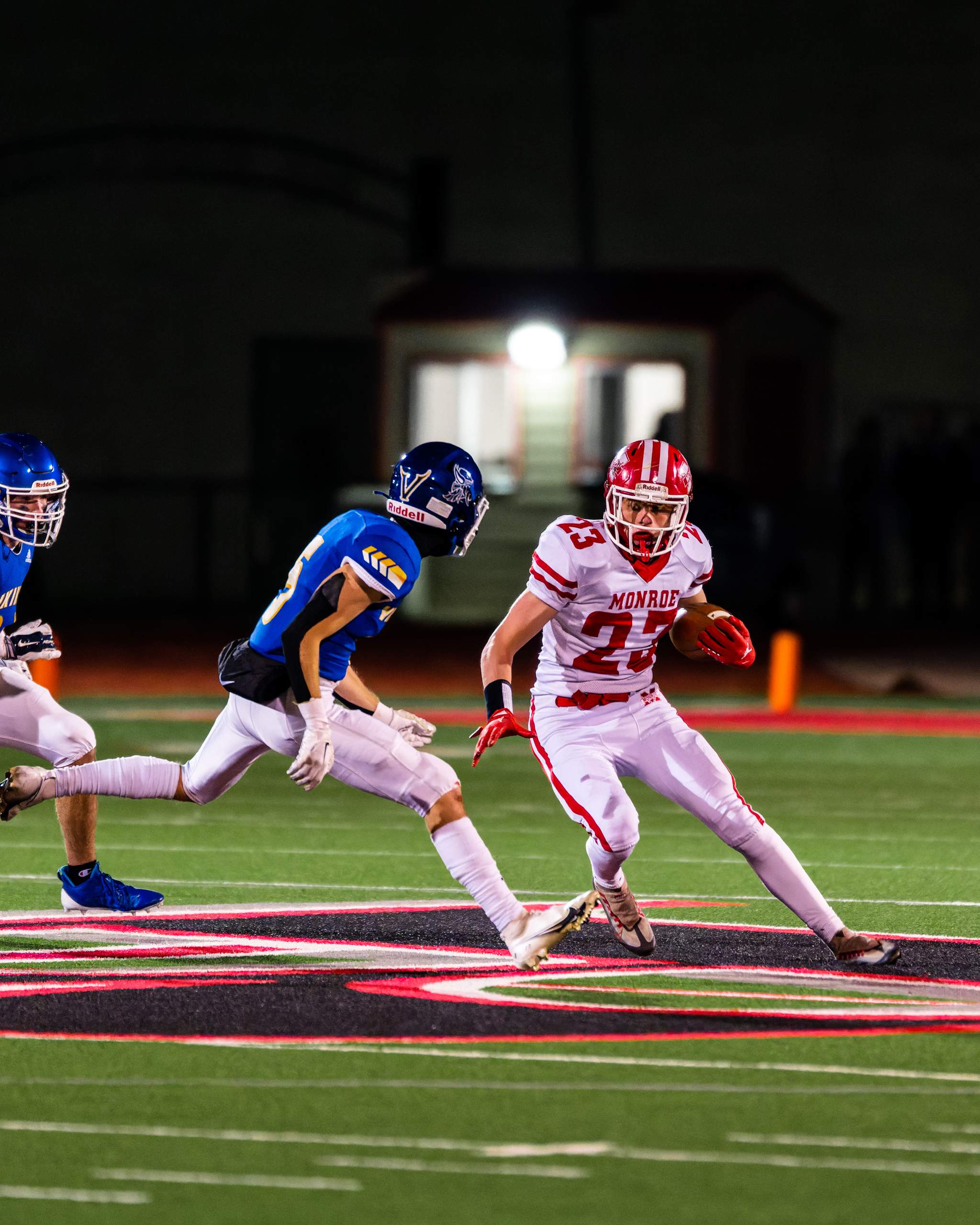 Monroe vs. New Berlin West, Round 4 of the 2022 WIAA Playoffs, photography by Ross Harried for Second Crop Sports