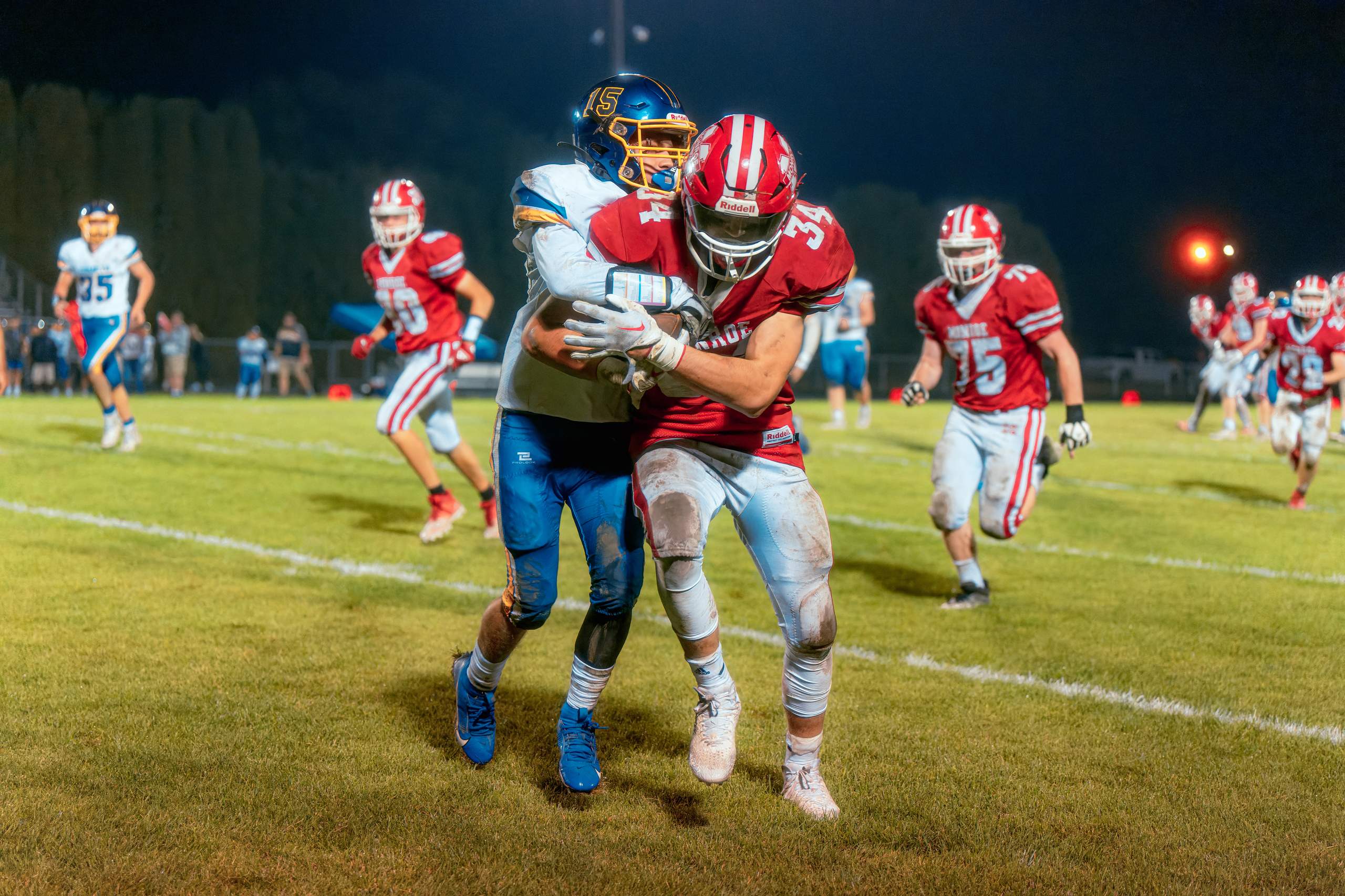 Monroe vs. Delaven Darien Football, September 22nd, 2023, photography by Ross Harried for Second Crop Sports