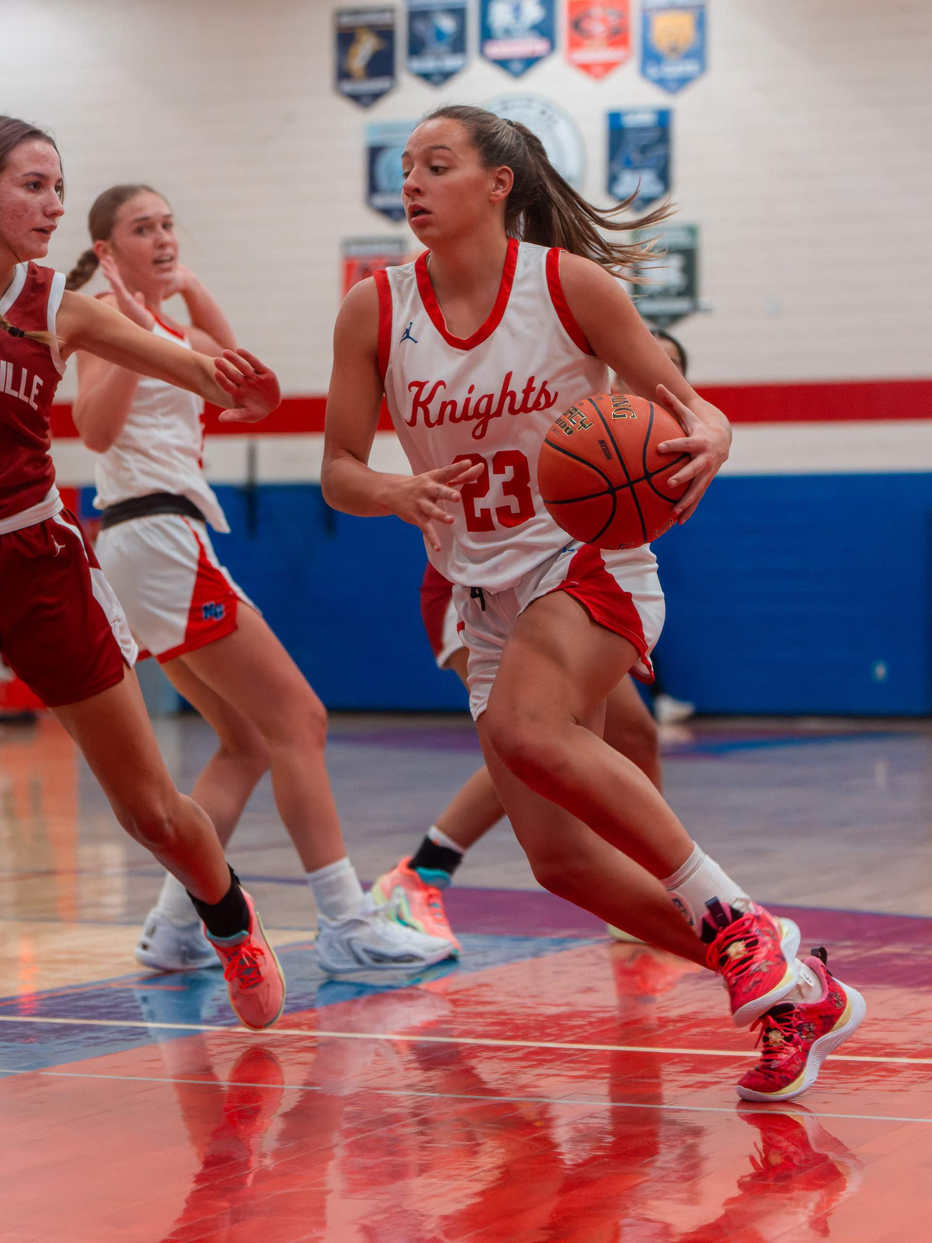 New Glarus Girls vs. Platteville, Novmber 17th, 2023, photography by Ross Harried for Second Crop Sports