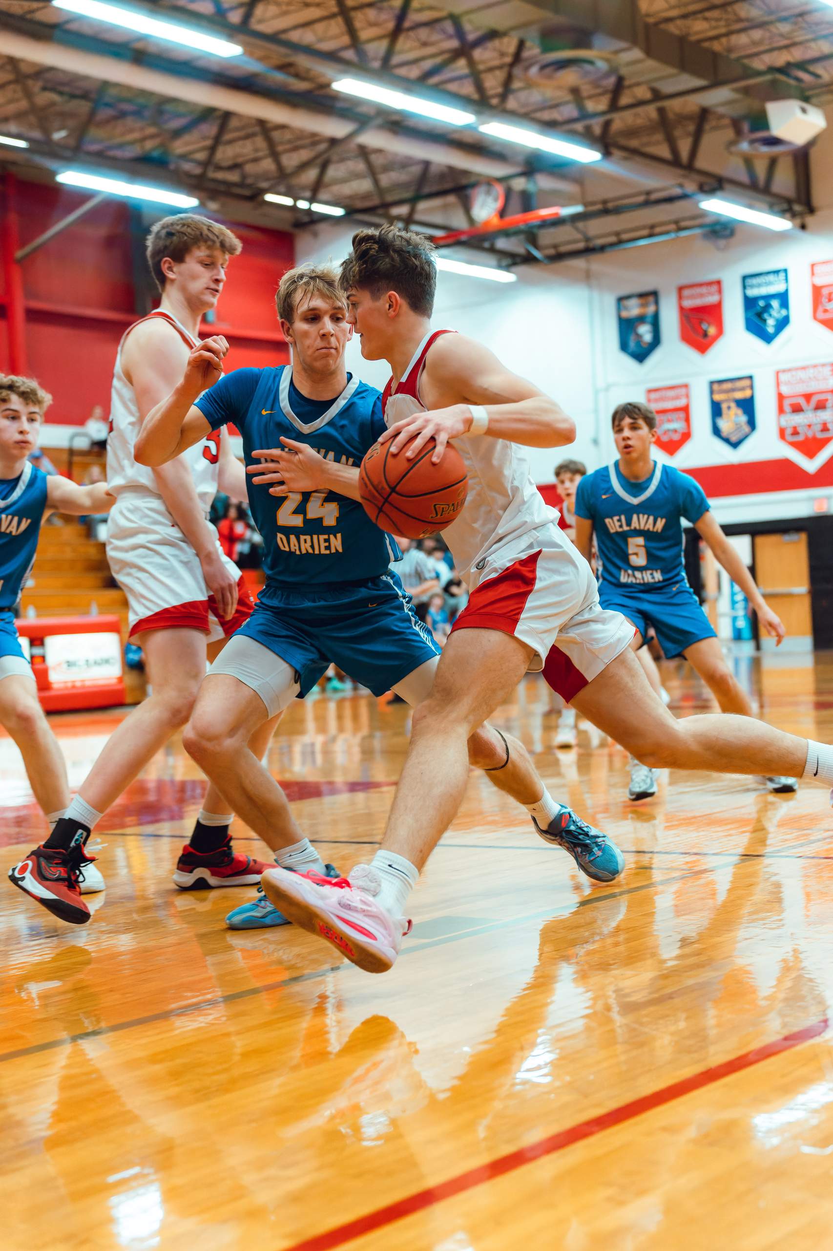 Monroe vs. Delavan-Darien Basketball, February 19th, 2024, photography by Ross Harried for Second Crop Sports