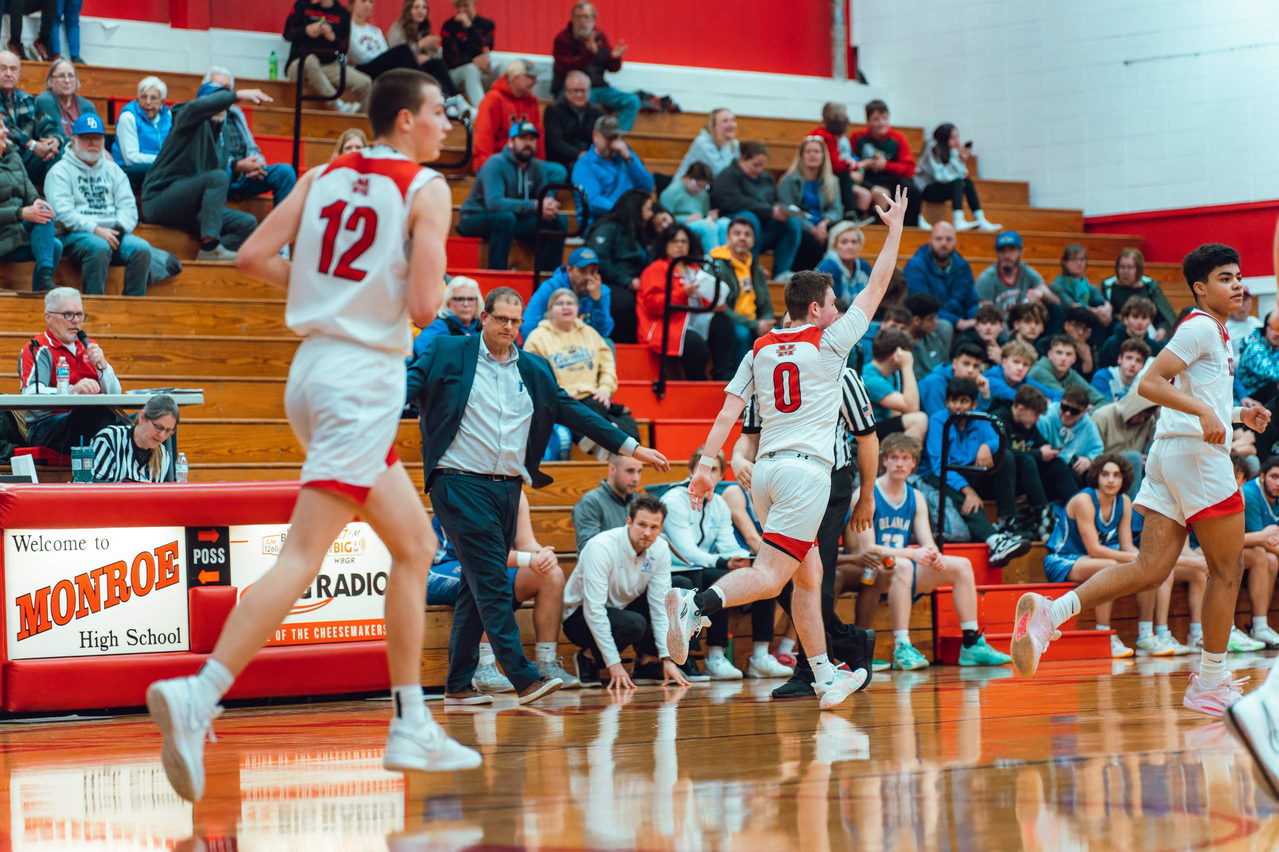 Monroe vs. Delavan-Darien Basketball, February 19th, 2024, photography by Ross Harried for Second Crop Sports
