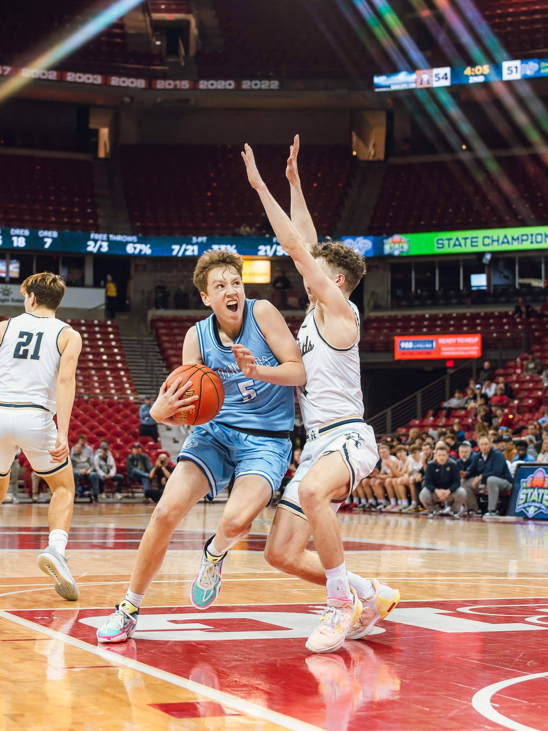 WIAA Boys Division 4 Semifinal Game between Mineral Point and Aquinas, March 14th, 2024, photography by Ross Harried for Second Crop Sports