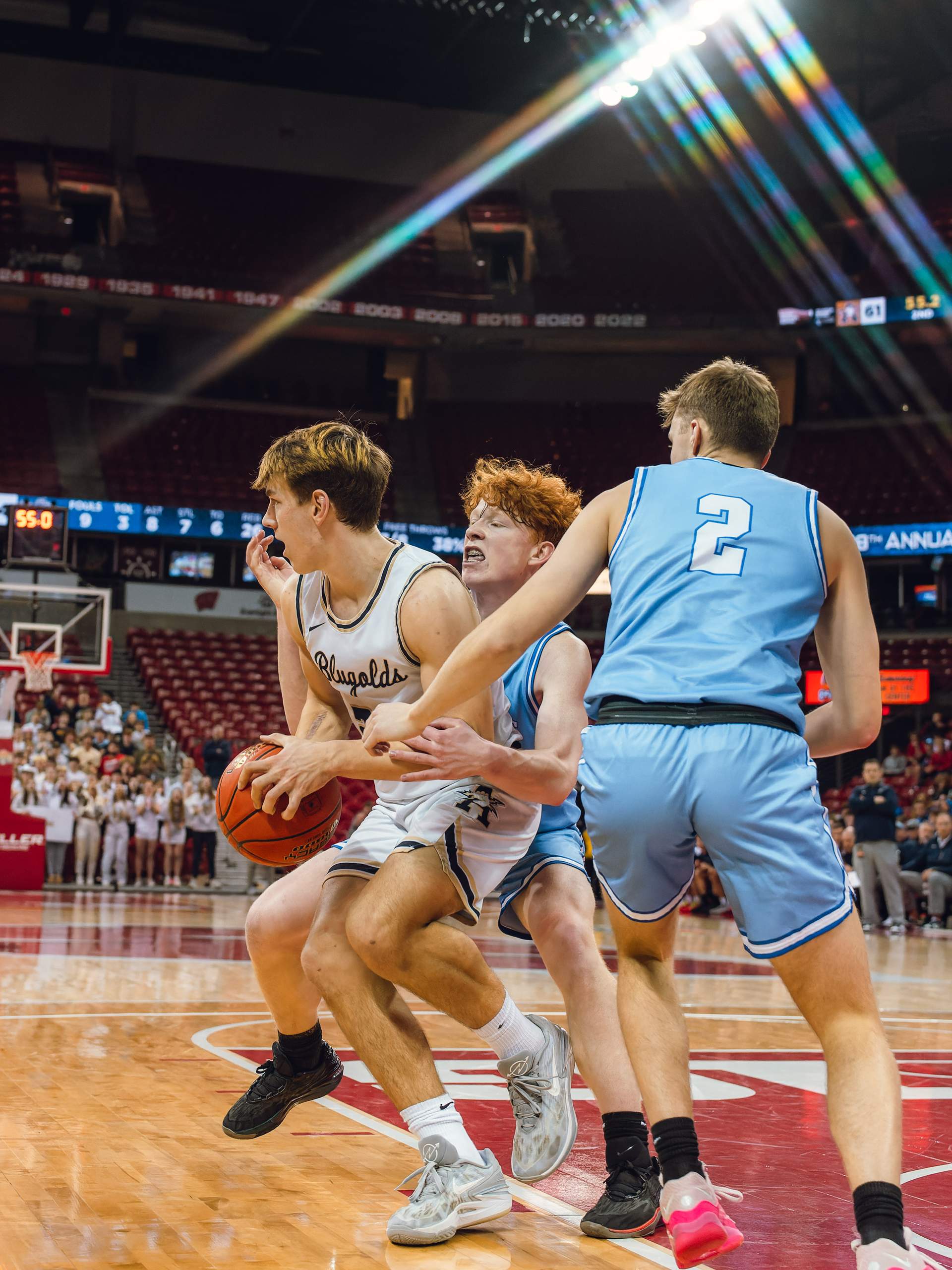WIAA Boys Division 4 Semifinal Game between Mineral Point and Aquinas, March 14th, 2024, photography by Ross Harried for Second Crop Sports