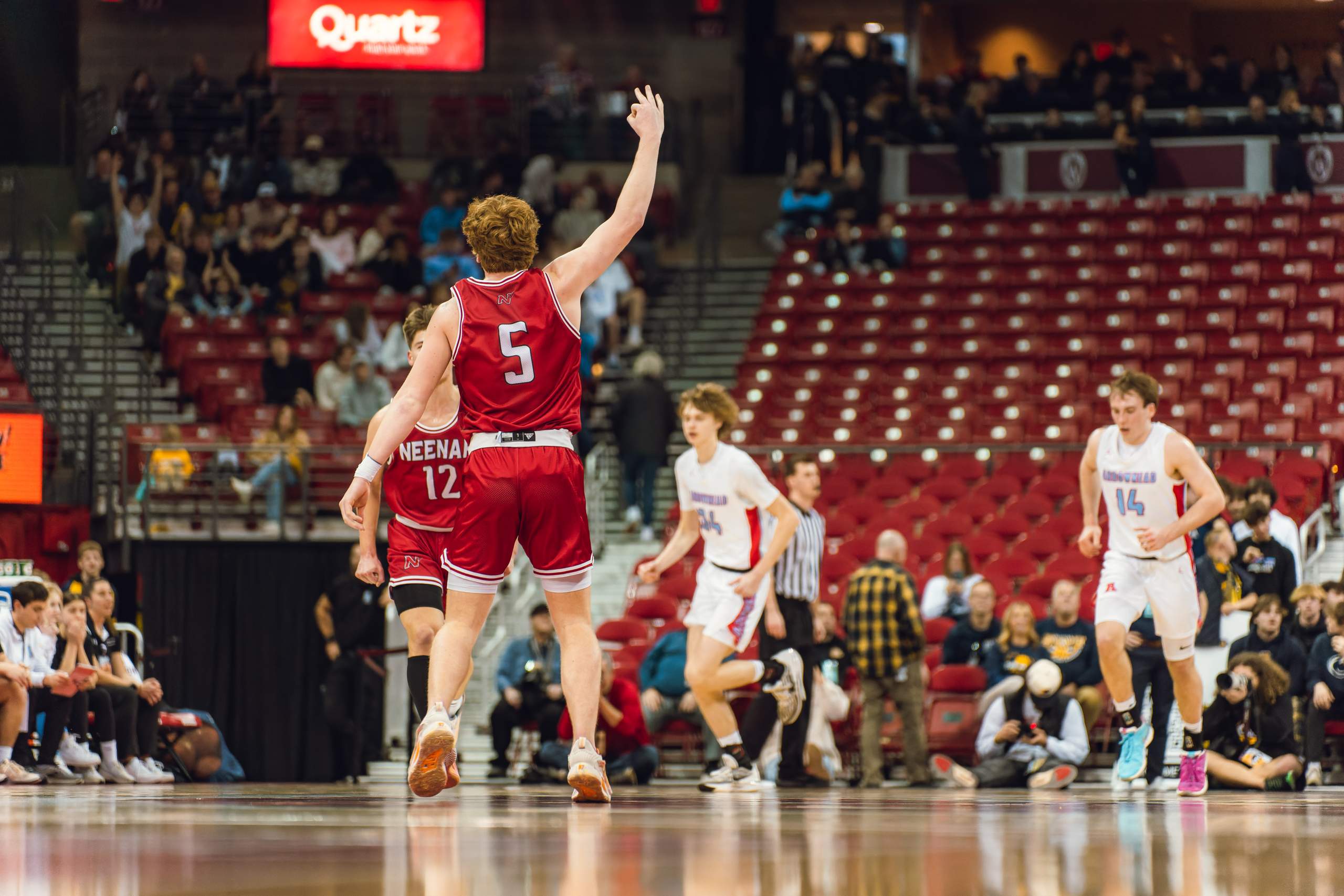 WIAA Boys Division 1 Semifinal Game between Arrowhead and Neenah, March 15th, 2024, photography by Ross Harried for Second Crop Sports