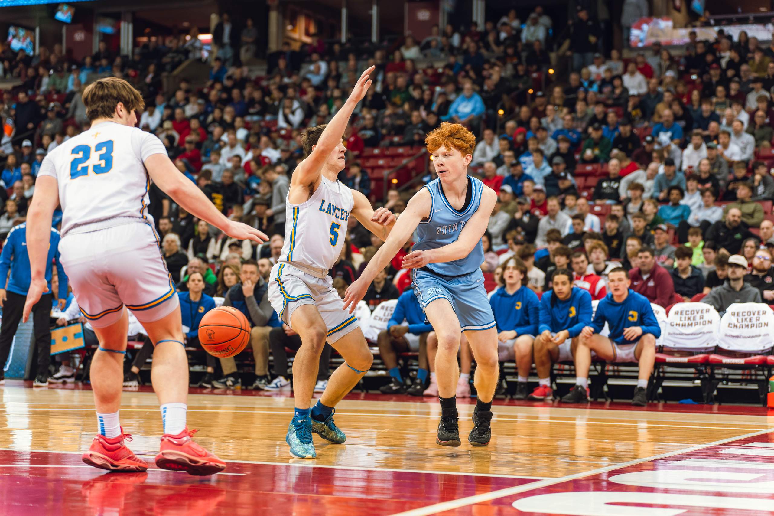 WIAA Boys Division 4 Championship Game between Mineral Point and Kenosha St. Joseph Catholic, photography by Ross Harried for Second Crop Sports