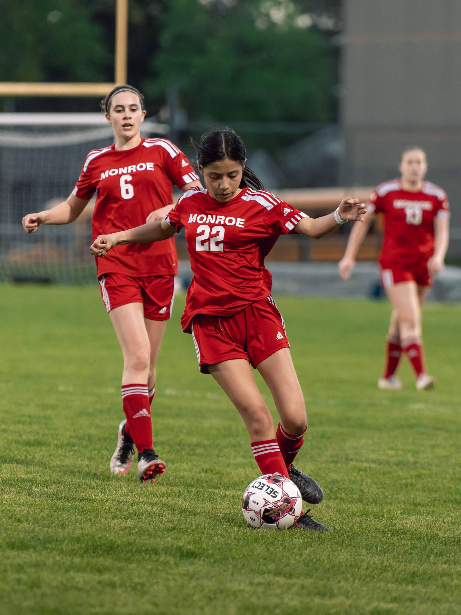 Monroe Girls Soccer vs. East Troy on May 2nd, 2024 in Monroe, WI, photography by Ross Harried for Second Crop Sports