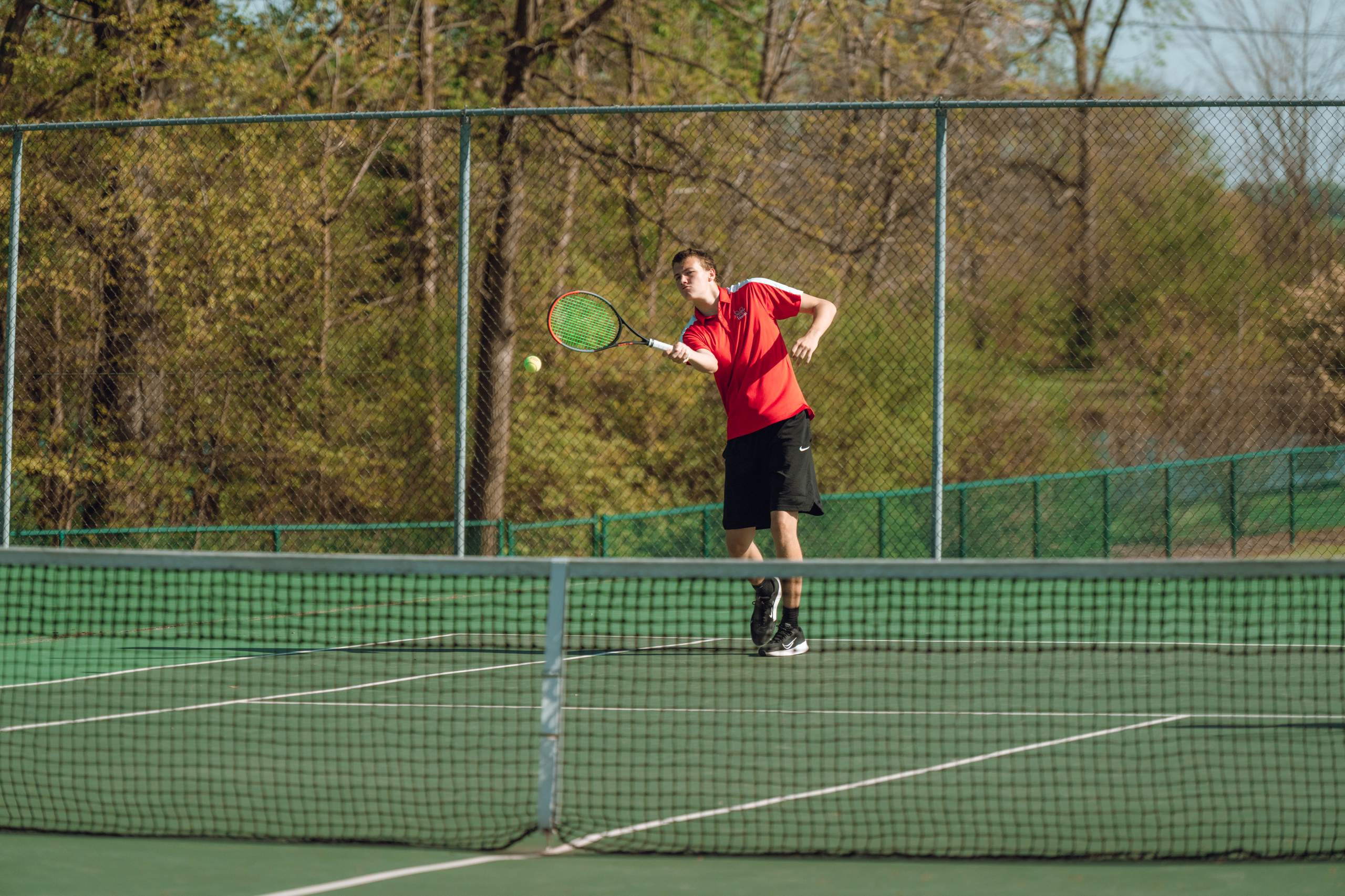Monroe Tennis vs. Whitewater May 6th, 2024 in Monroe, WI, photography by Ross Harried for Second Crop Sports