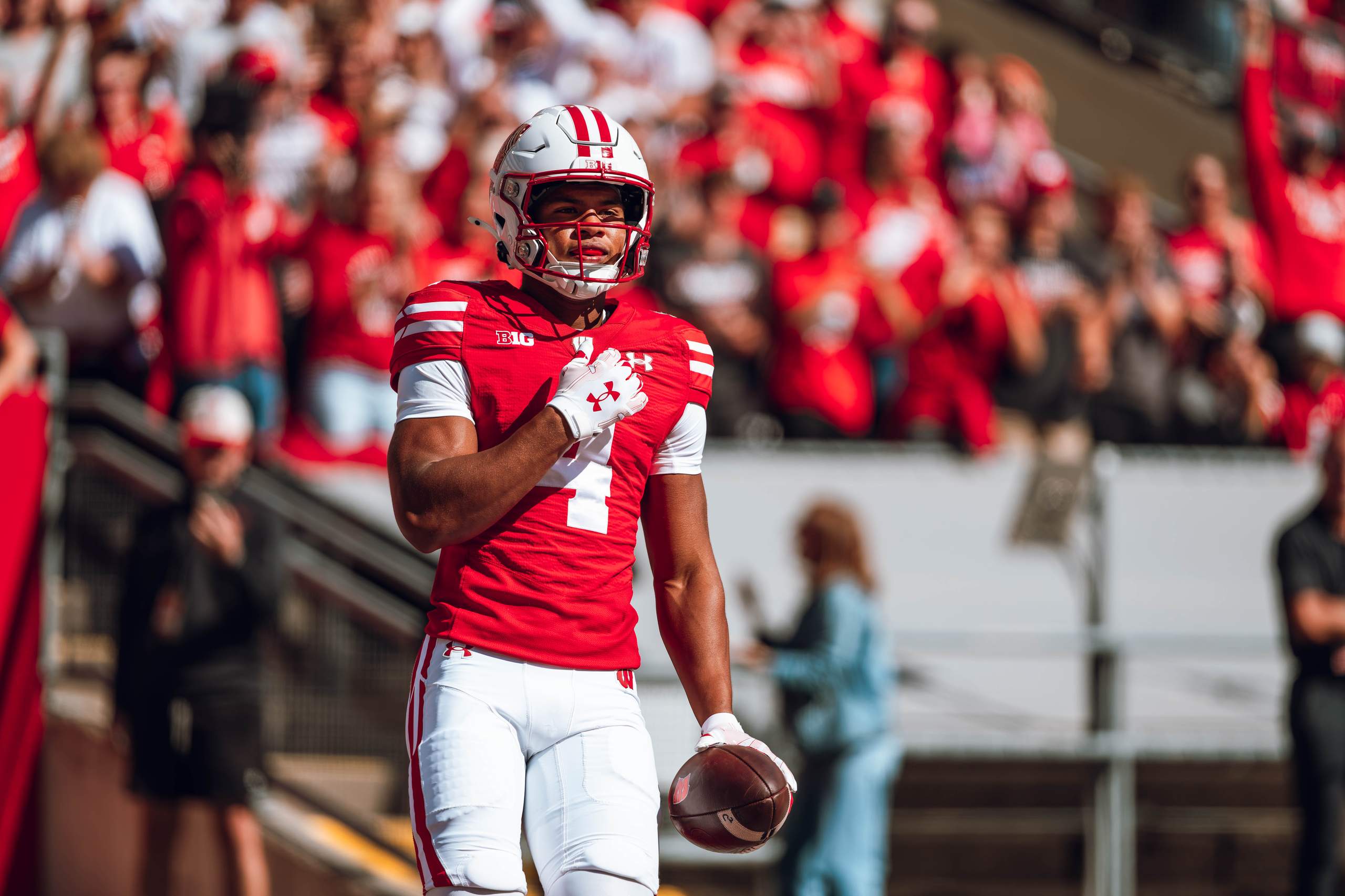 Wisconsin Badgers vs. South Dakota Coyotes at Camp Randall Stadium September 7, 2024, photography by Ross Harried for Second Crop Sports