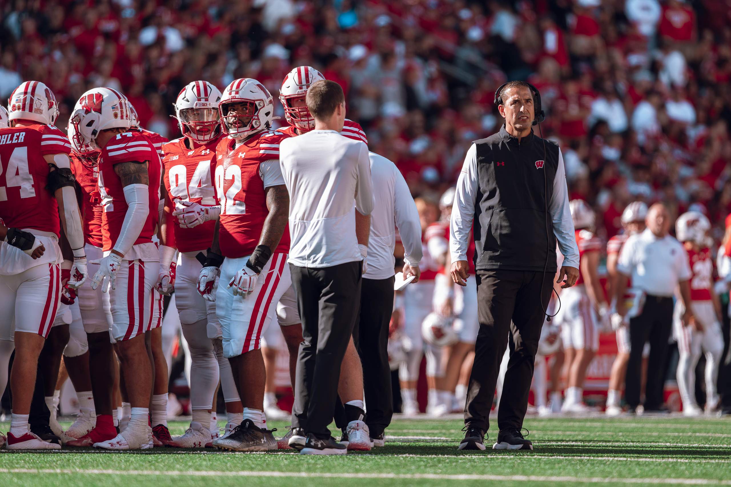 Wisconsin Badgers vs. South Dakota Coyotes at Camp Randall Stadium September 7, 2024, photography by Ross Harried for Second Crop Sports