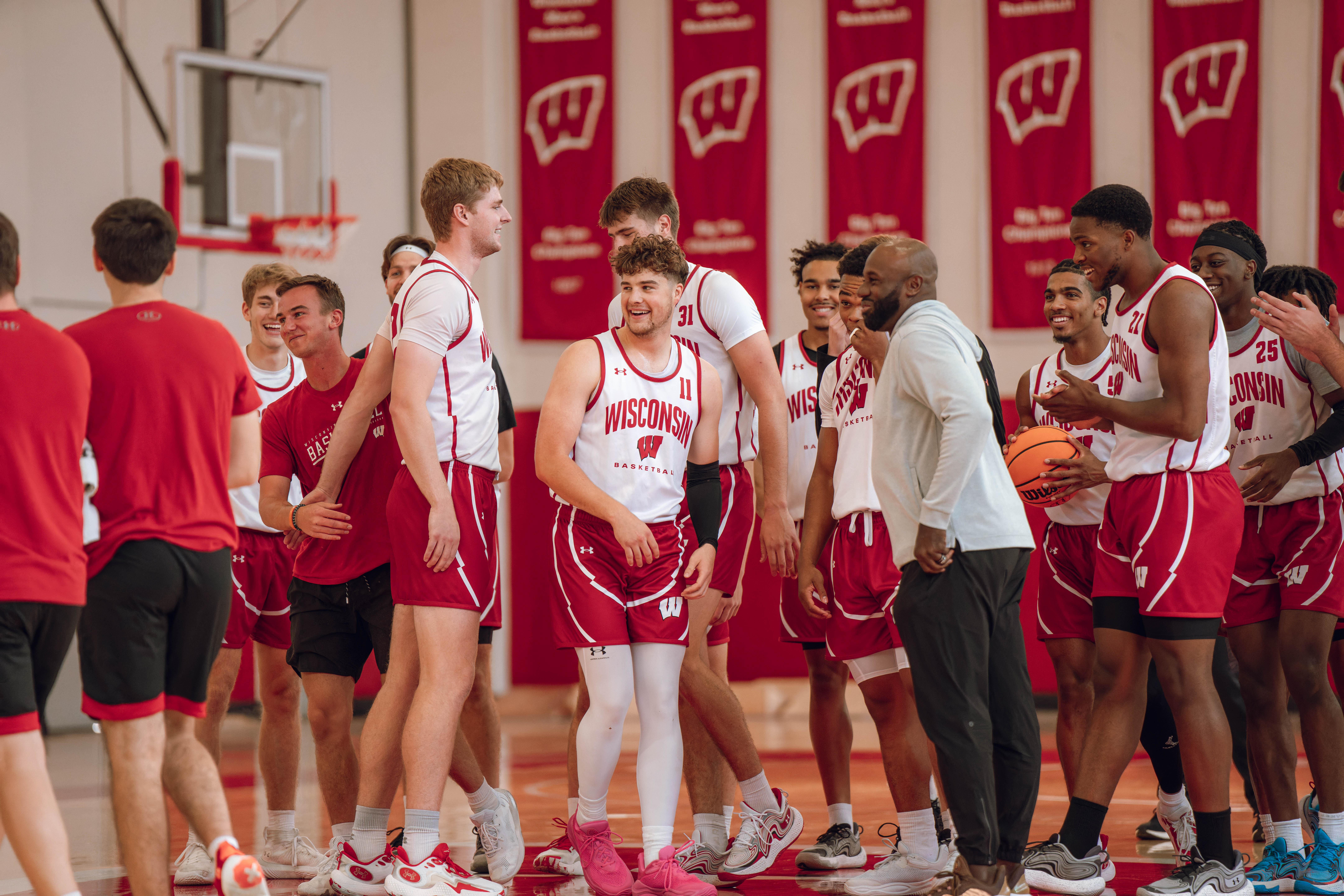 Wisconsin Badgers Basketball local media day at Nicholas Johnson Pavilion on October 7, 2024 in Madison, WI. Photography by Ross Harried for Second Crop Sports.