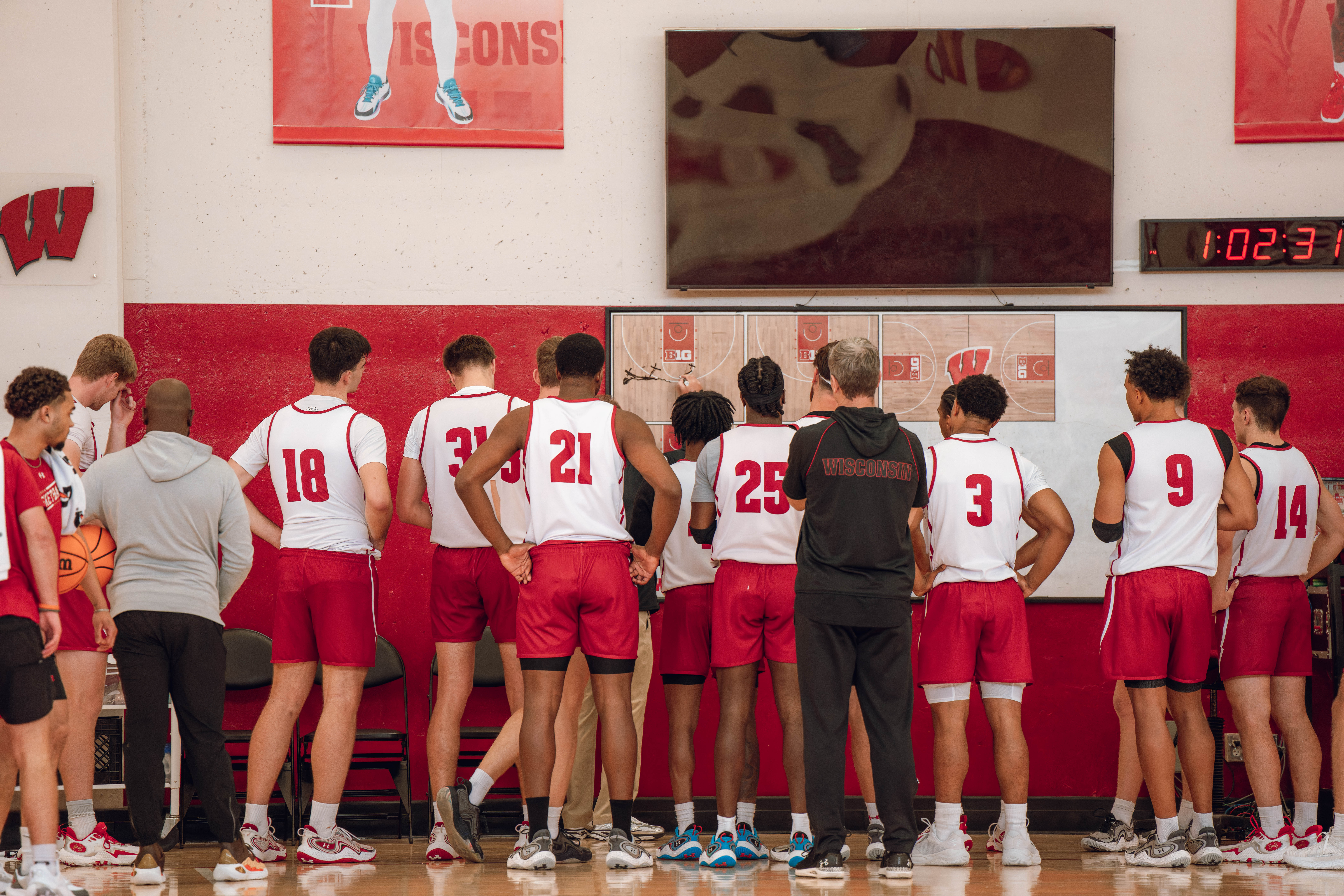 Wisconsin Badgers Basketball local media day at Nicholas Johnson Pavilion on October 7, 2024 in Madison, WI. Photography by Ross Harried for Second Crop Sports.