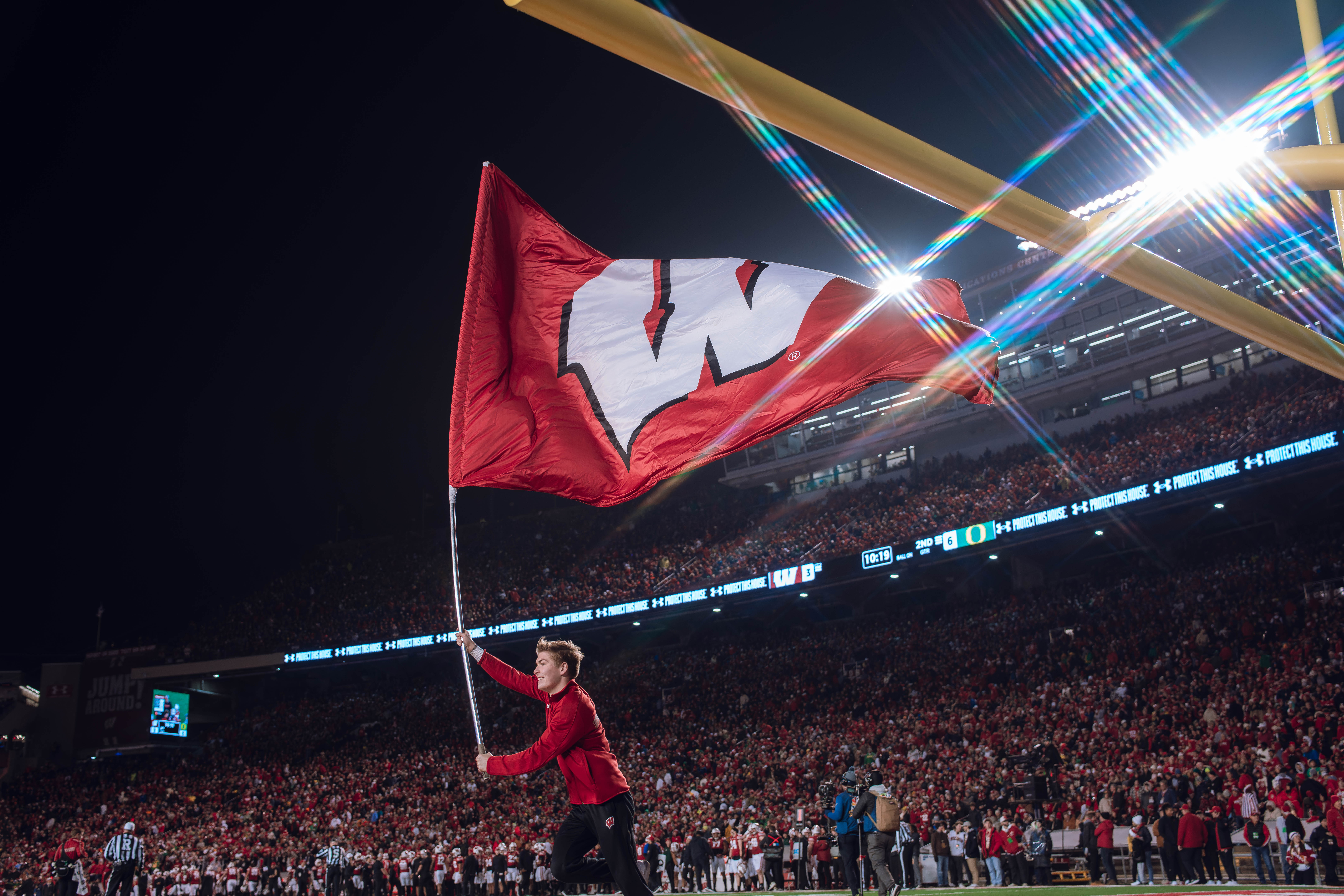 Wisconsin Badgers vs. Oregon Ducks at Camp Randall Stadium on November 16, 2024 in Madison, Wisconsin. Photography by Ross Harried for Second Crop Sports.