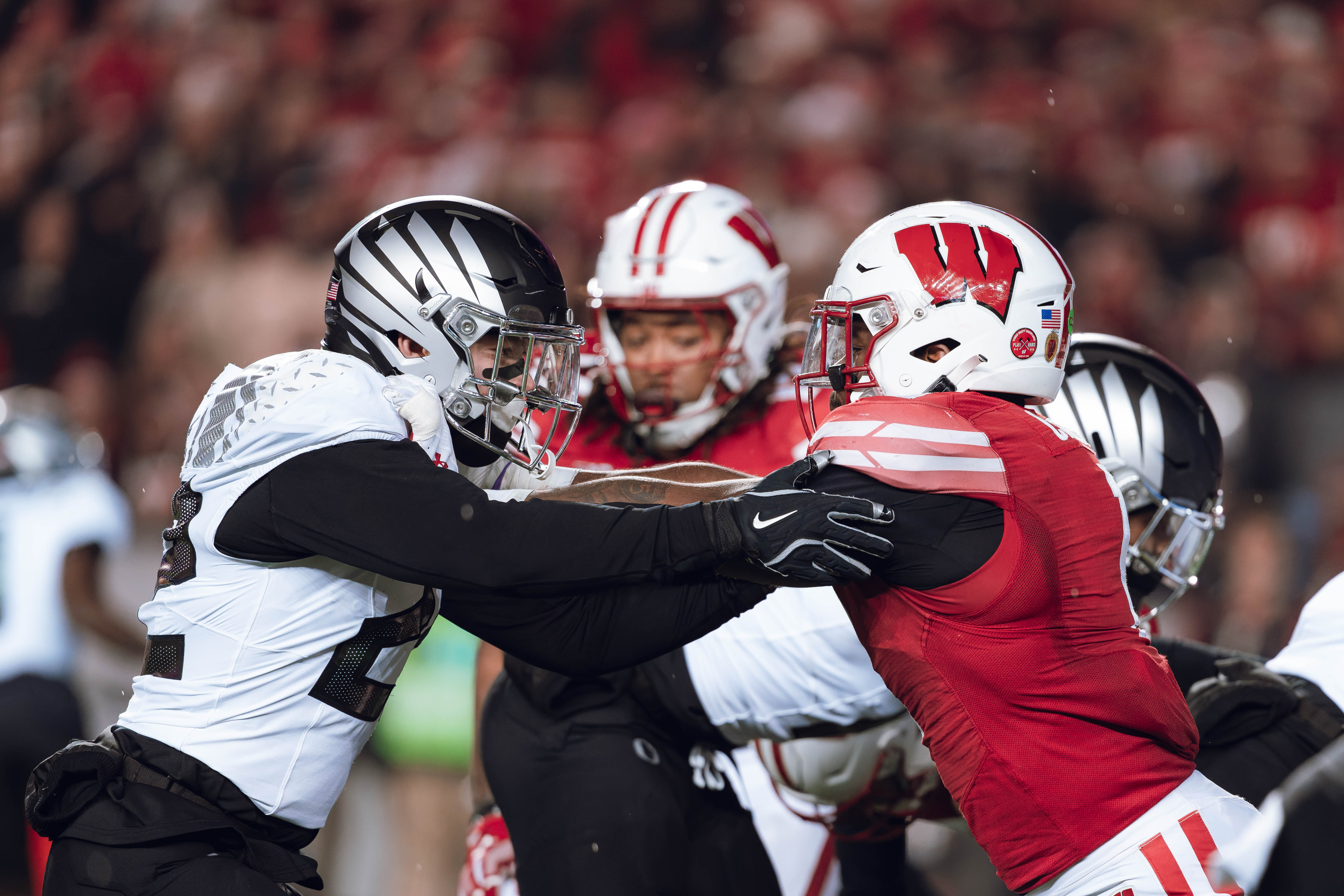 Wisconsin Badgers vs. Oregon Ducks at Camp Randall Stadium on November 16, 2024 in Madison, Wisconsin. Photography by Ross Harried for Second Crop Sports.