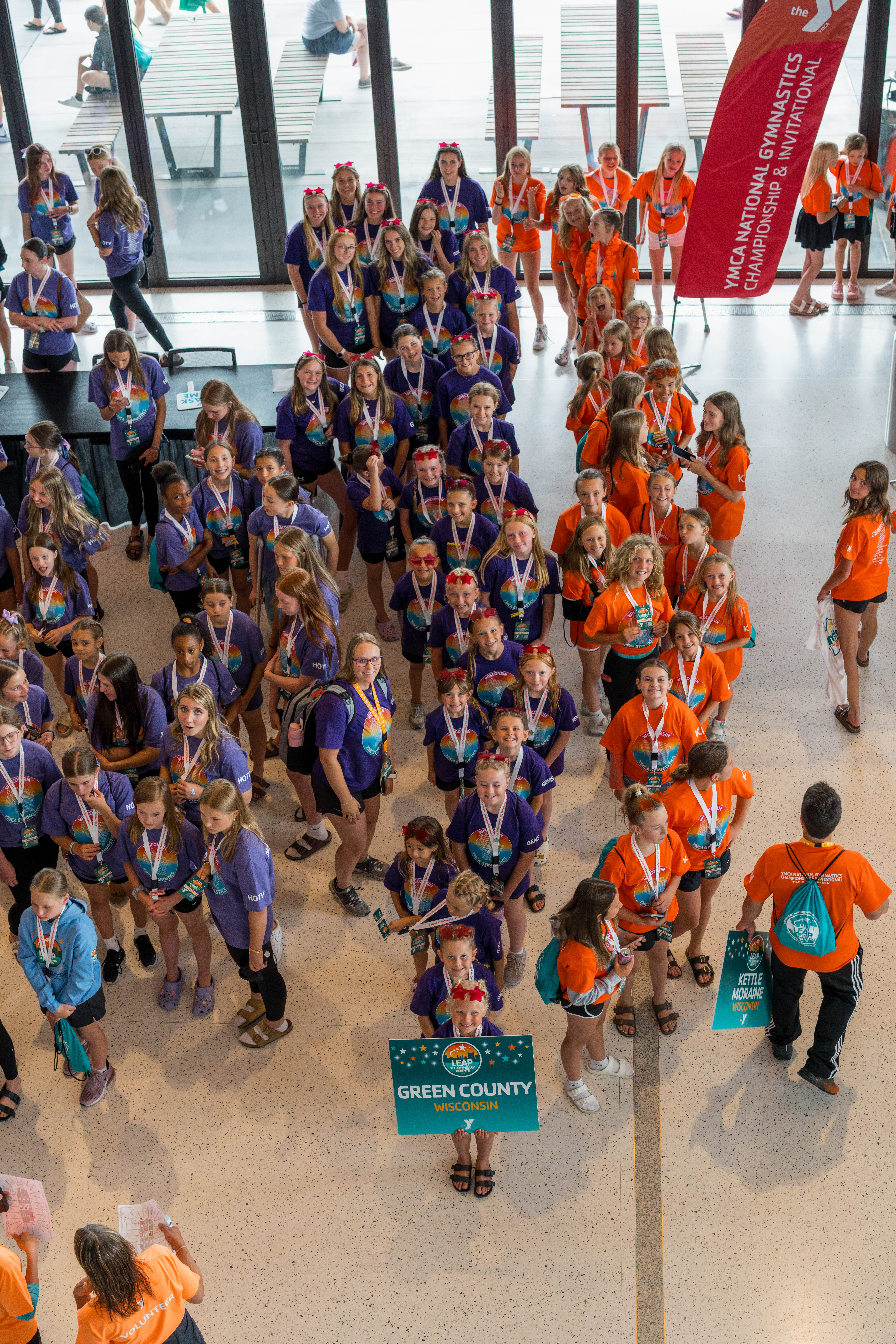 The YMCA National Gymnastics Championship 2025 held at The Resch Center in Green Bay, Wisconsin, USA on June 25th, 2025. Photography by Ross Harried for Second Crop Sports.