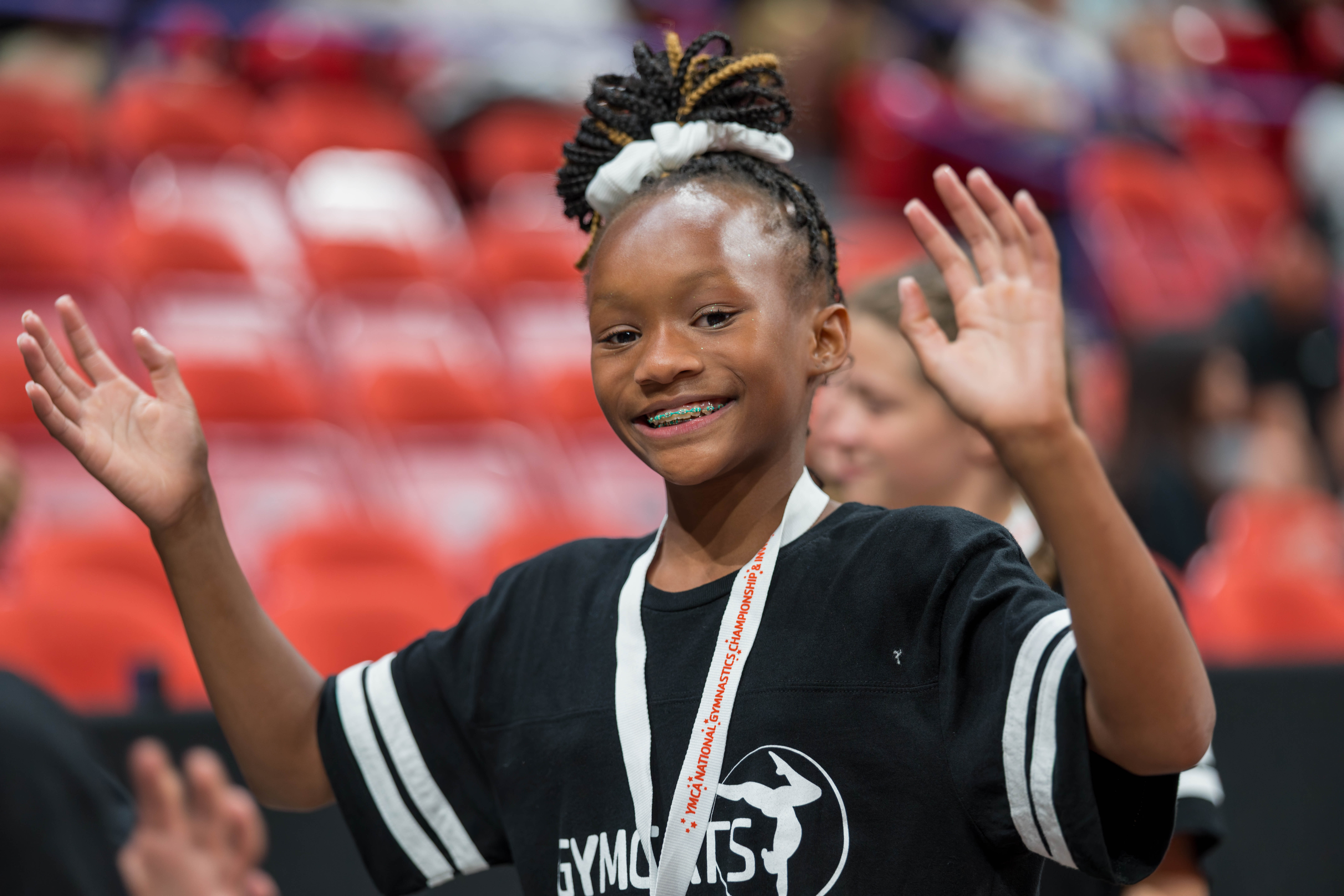 The YMCA National Gymnastics Championship 2025 held at The Resch Center in Green Bay, Wisconsin, USA on June 25th, 2025. Photography by Ross Harried for Second Crop Sports.