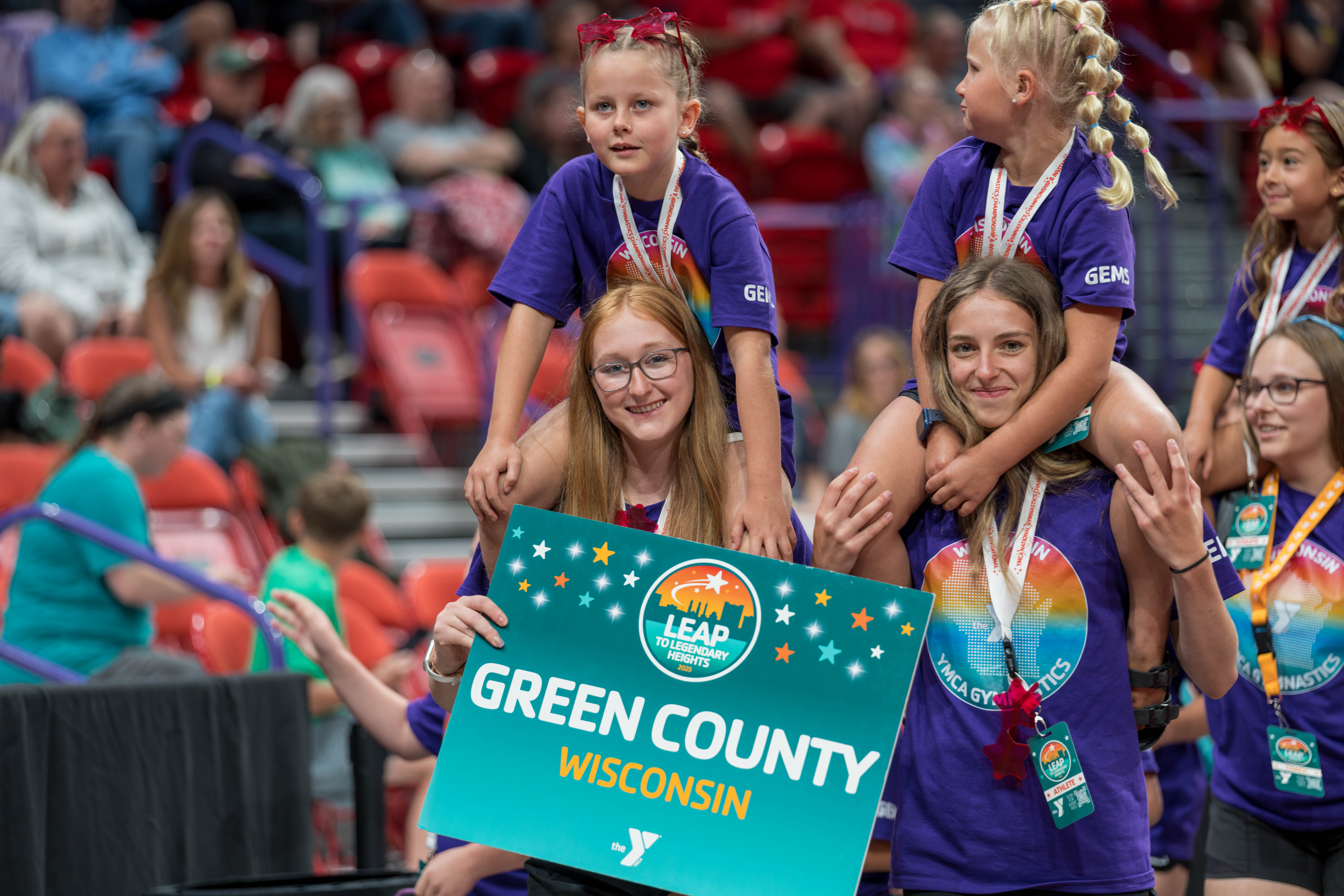 The YMCA National Gymnastics Championship 2025 held at The Resch Center in Green Bay, Wisconsin, USA on June 25th, 2025. Photography by Ross Harried for Second Crop Sports.