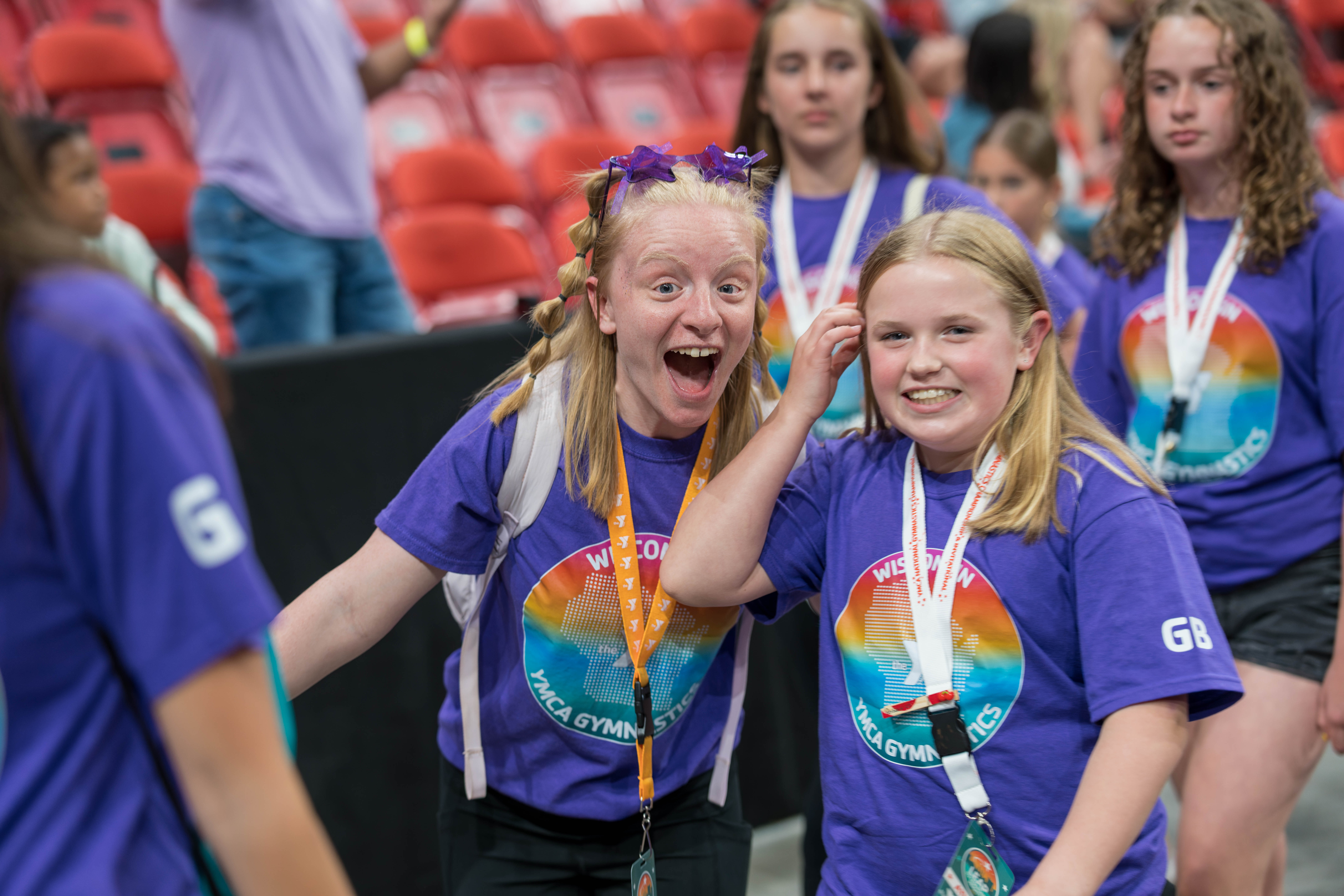 The YMCA National Gymnastics Championship 2025 held at The Resch Center in Green Bay, Wisconsin, USA on June 25th, 2025. Photography by Ross Harried for Second Crop Sports.