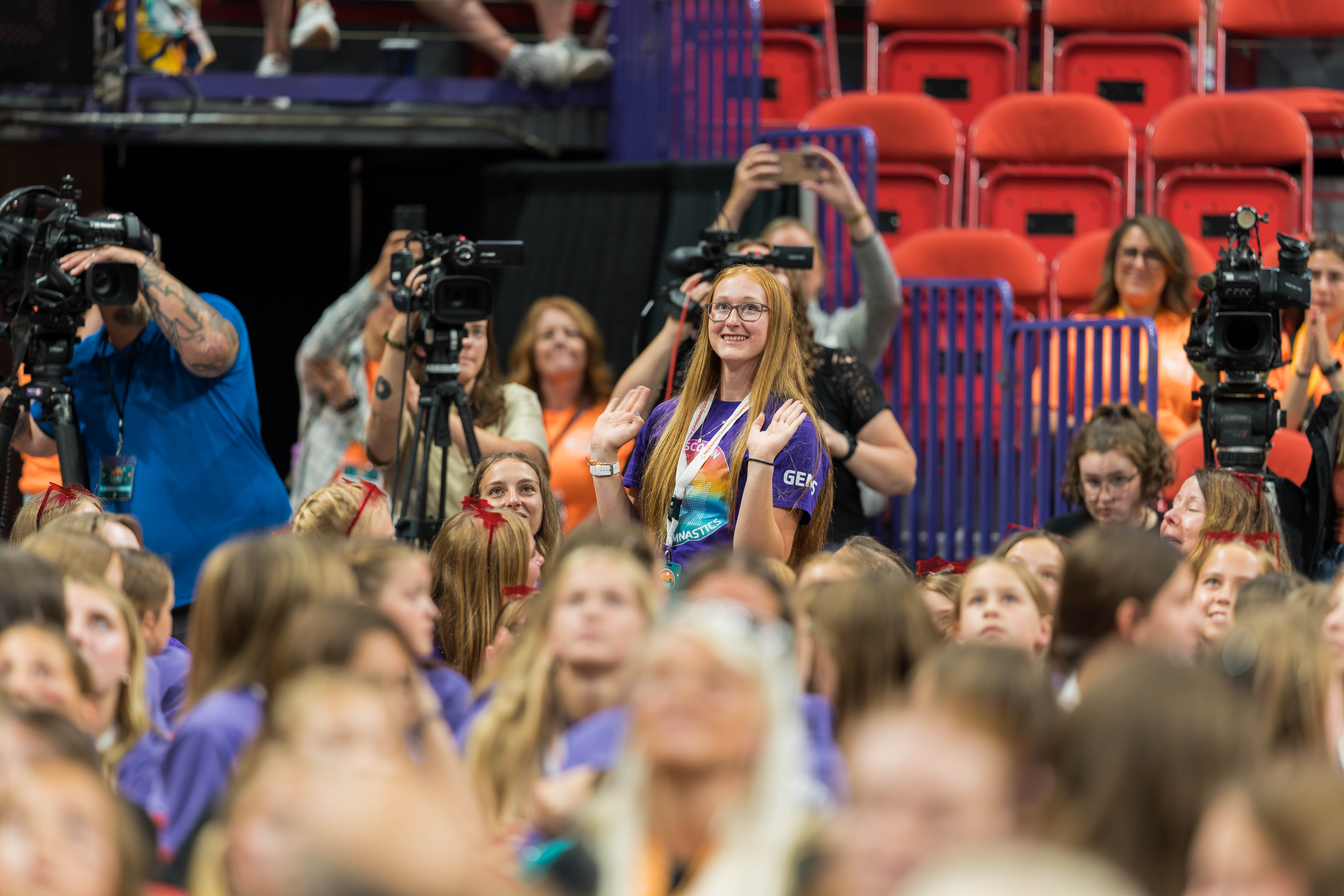 The YMCA National Gymnastics Championship 2025 held at The Resch Center in Green Bay, Wisconsin, USA on June 25th, 2025. Photography by Ross Harried for Second Crop Sports.