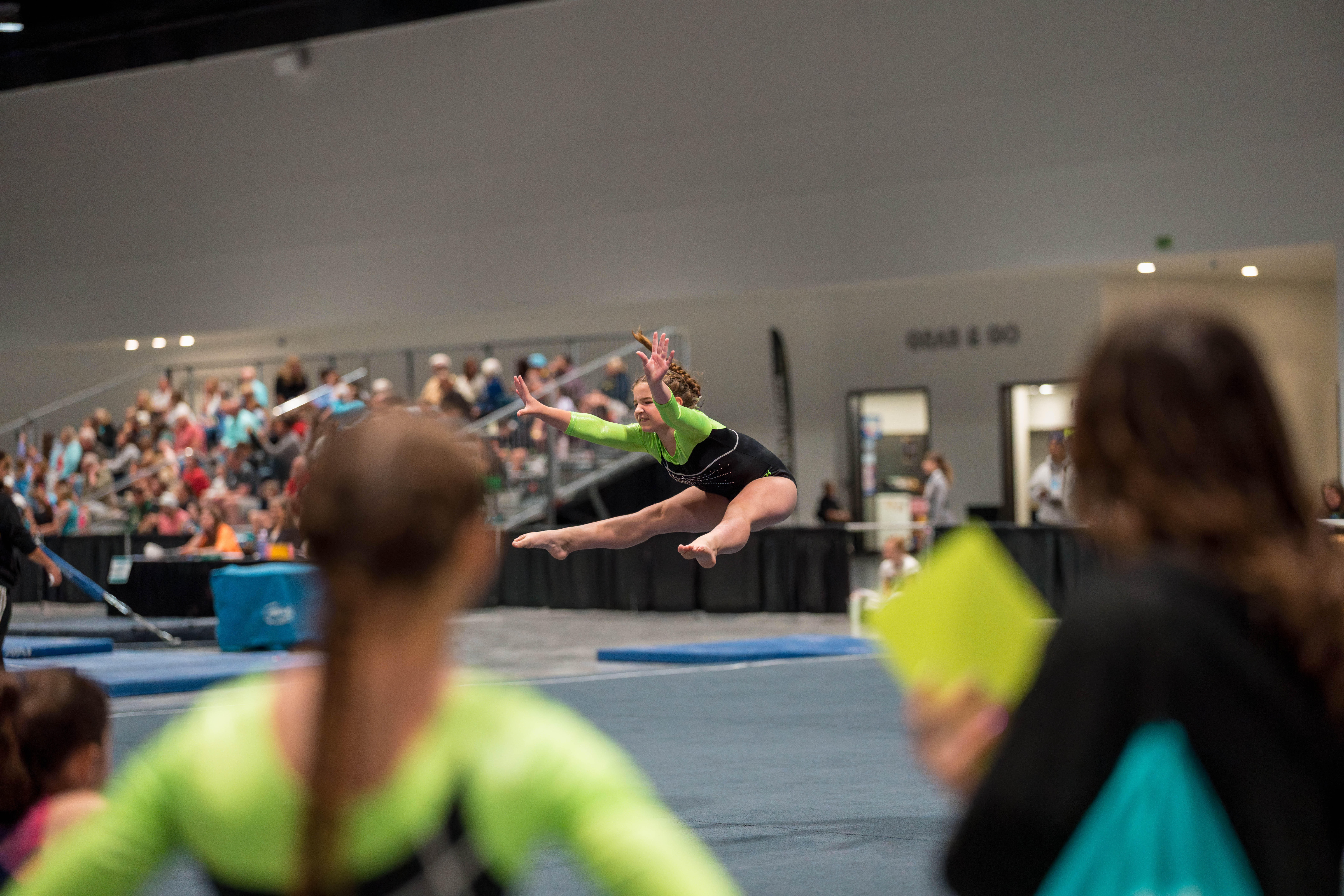 The YMCA National Gymnastics Championship 2025 held at The Resch Center in Green Bay, Wisconsin, USA on June 26th, 2025. Photography by Ross Harried for Second Crop Sports.