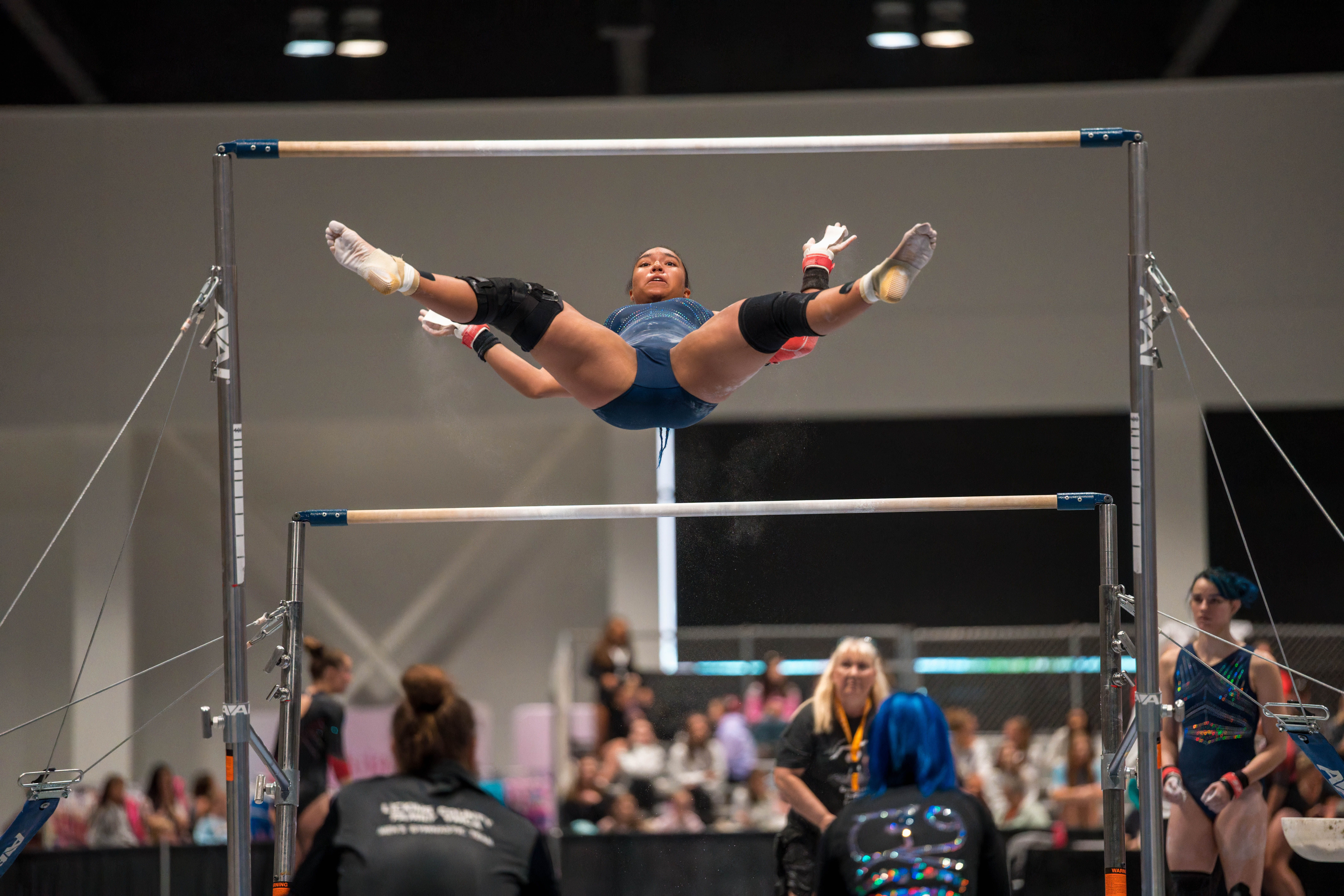 The YMCA National Gymnastics Championship 2025 held at The Resch Center in Green Bay, Wisconsin, USA on June 26th, 2025. Photography by Ross Harried for Second Crop Sports.
