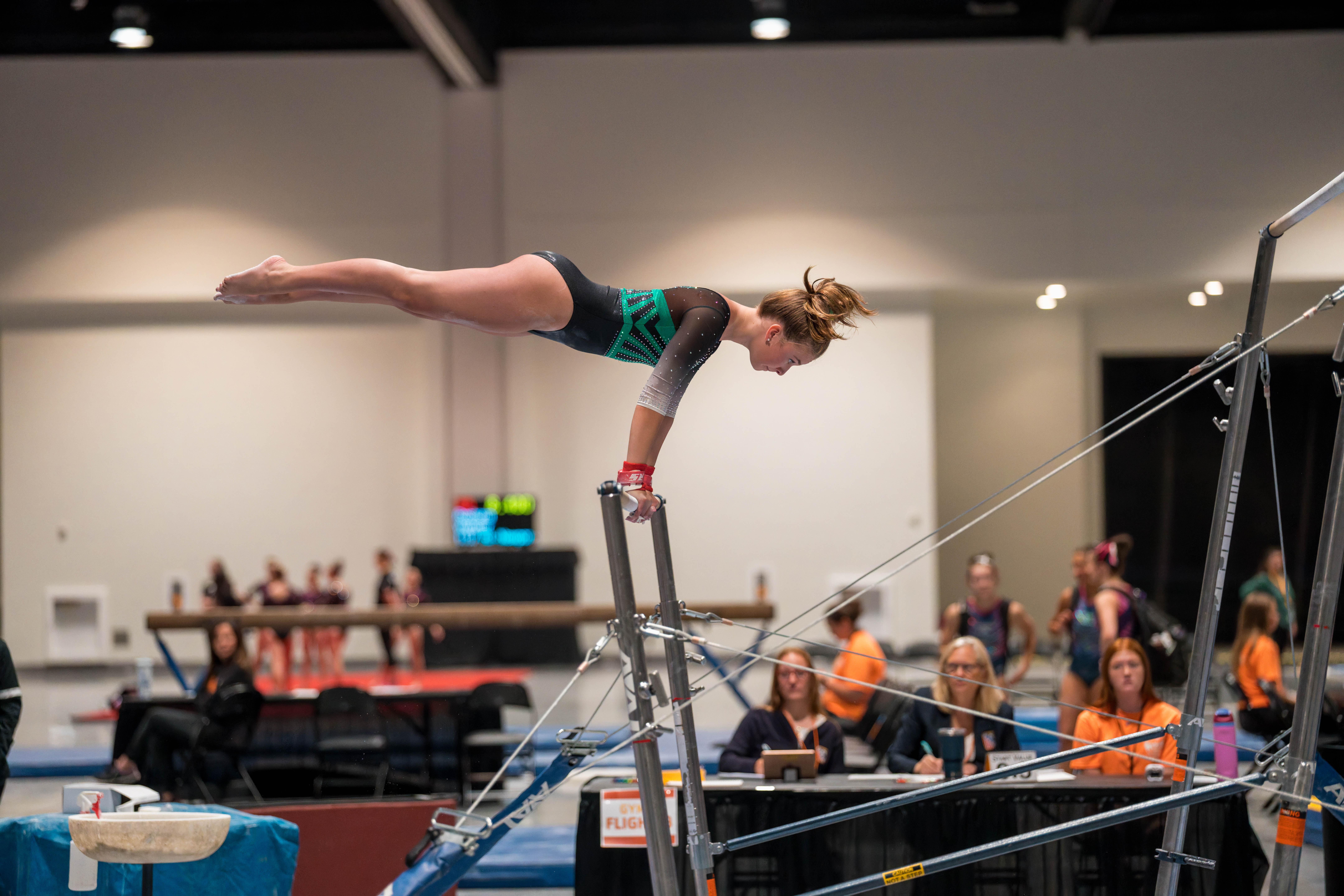 The YMCA National Gymnastics Championship 2025 held at The Resch Center in Green Bay, Wisconsin, USA on June 26th, 2025. Photography by Ross Harried for Second Crop Sports.