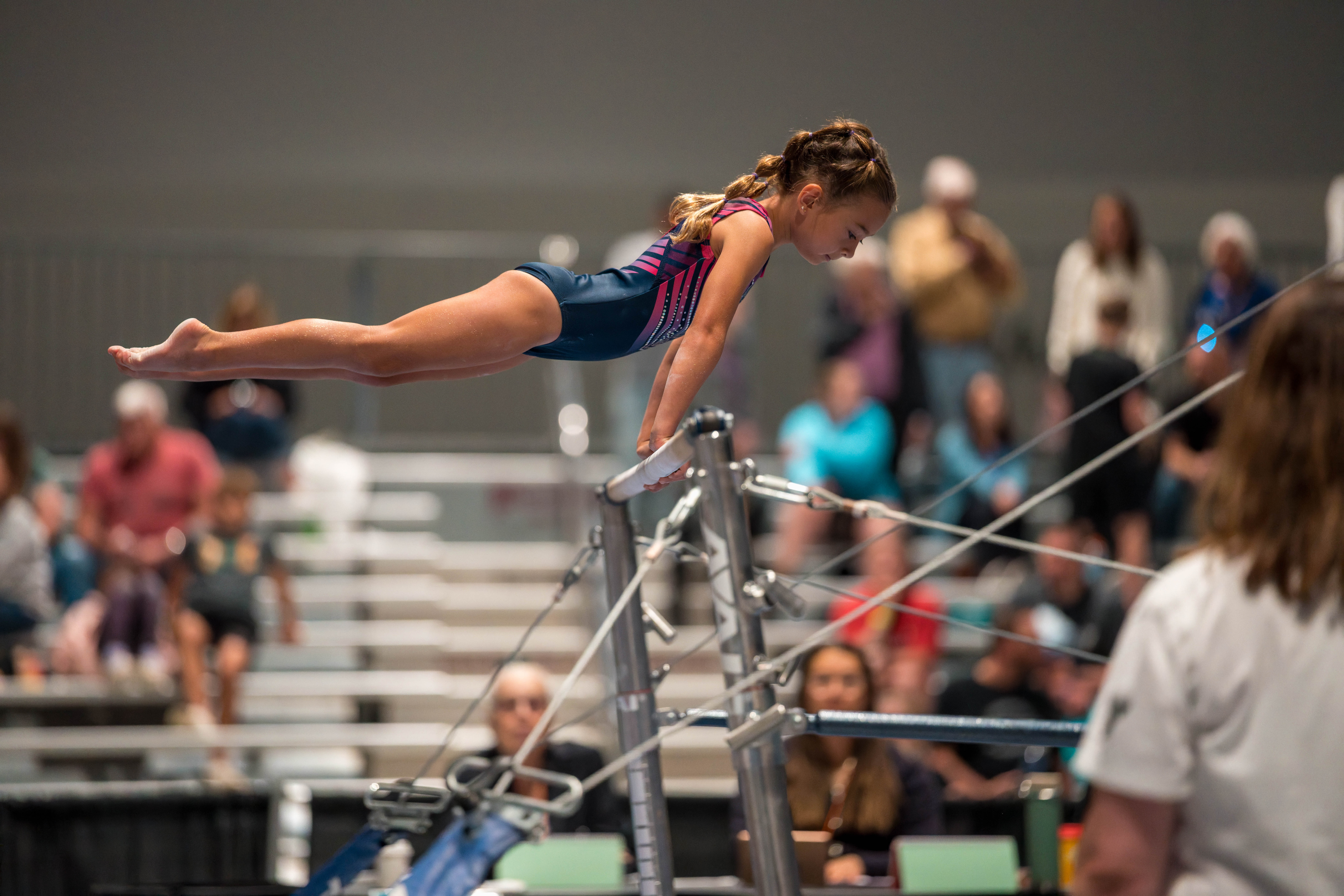 The YMCA National Gymnastics Championship 2025 held at The Resch Center in Green Bay, Wisconsin, USA on June 26th, 2025. Photography by Ross Harried for Second Crop Sports.