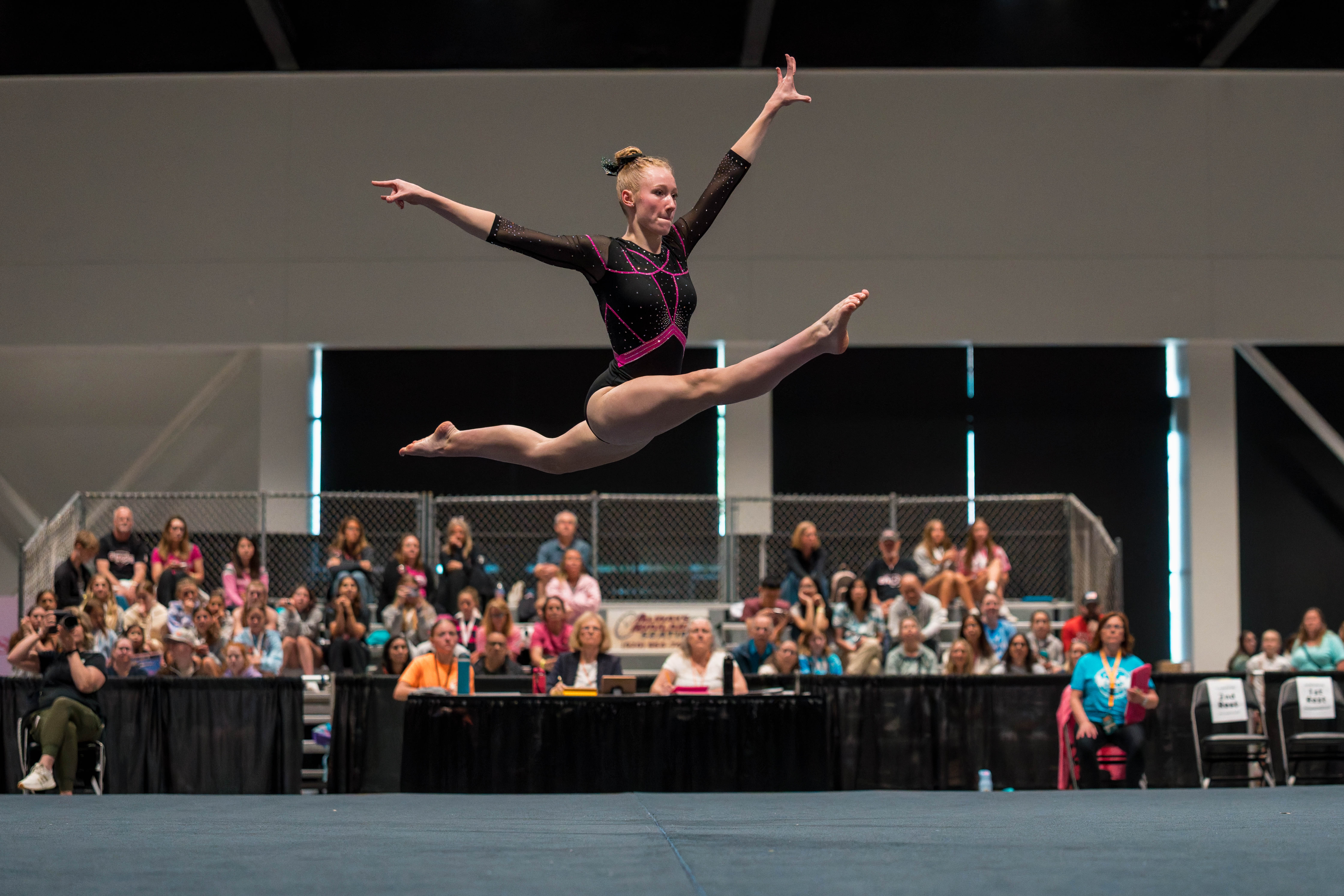 The YMCA National Gymnastics Championship 2025 held at The Resch Center in Green Bay, Wisconsin, USA on June 26th, 2025. Photography by Ross Harried for Second Crop Sports.