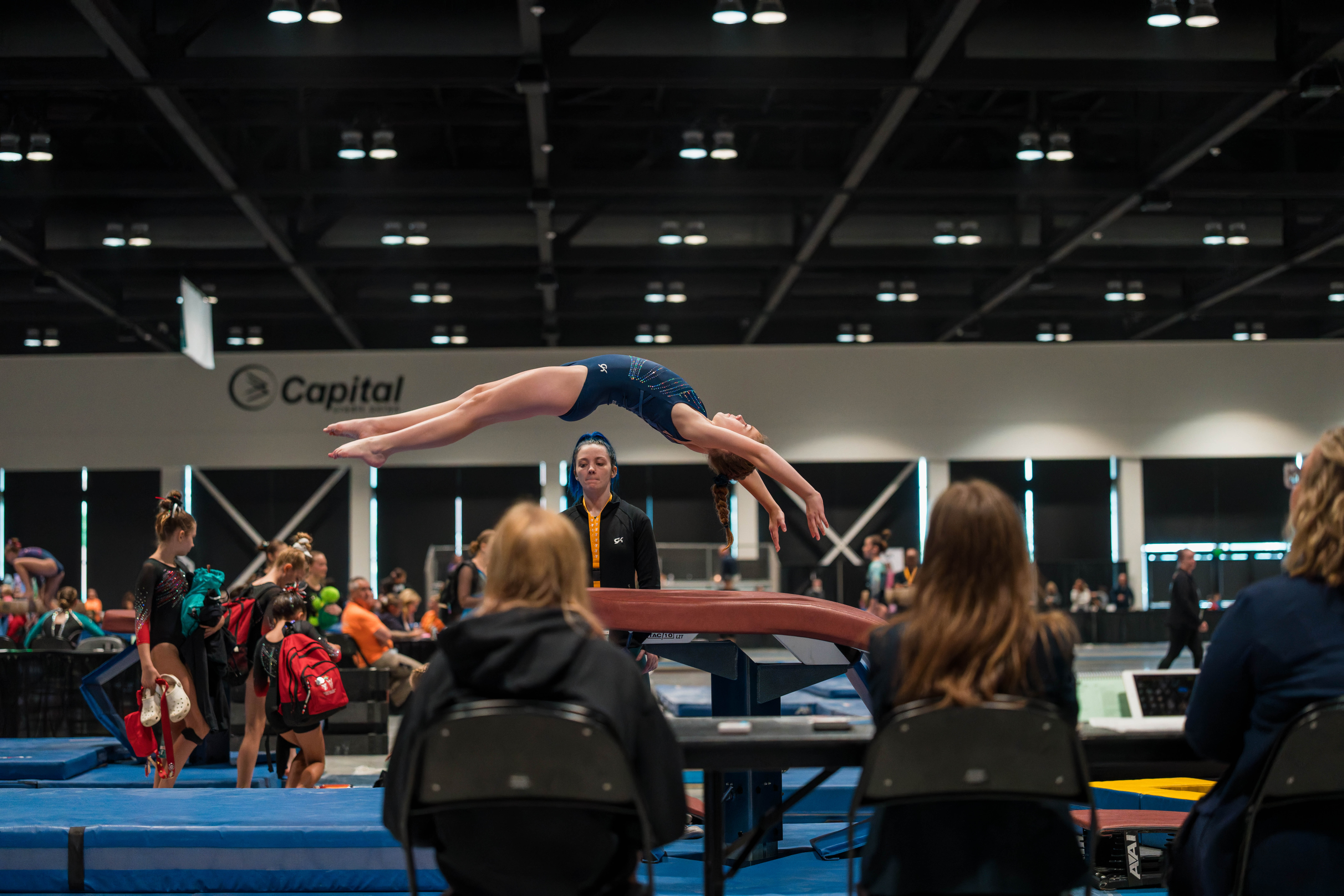 The YMCA National Gymnastics Championship 2025 held at The Resch Center in Green Bay, Wisconsin, USA on June 26th, 2025. Photography by Ross Harried for Second Crop Sports.