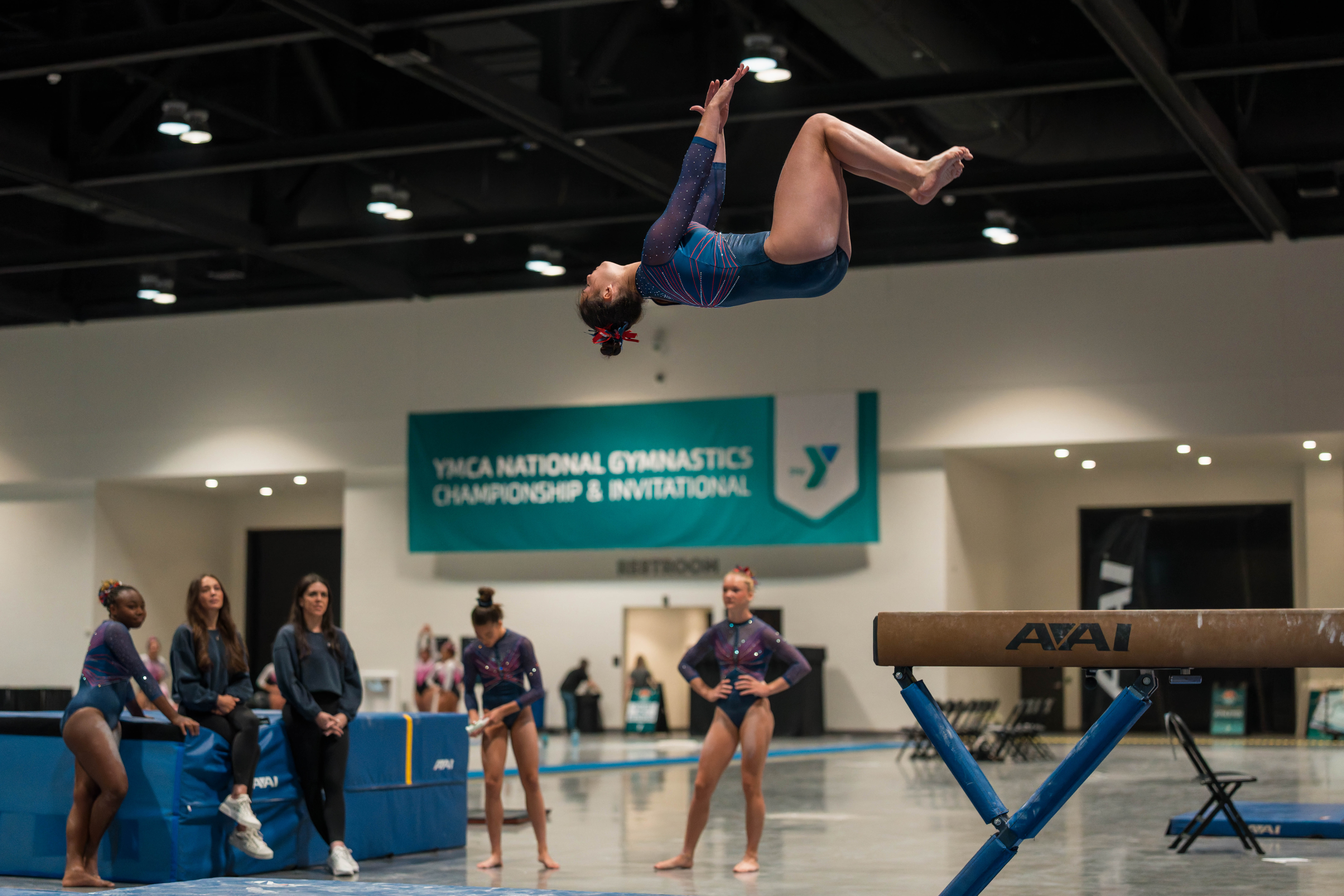 The YMCA National Gymnastics Championship 2025 held at The Resch Center in Green Bay, Wisconsin, USA on June 26th, 2025. Photography by Ross Harried for Second Crop Sports.