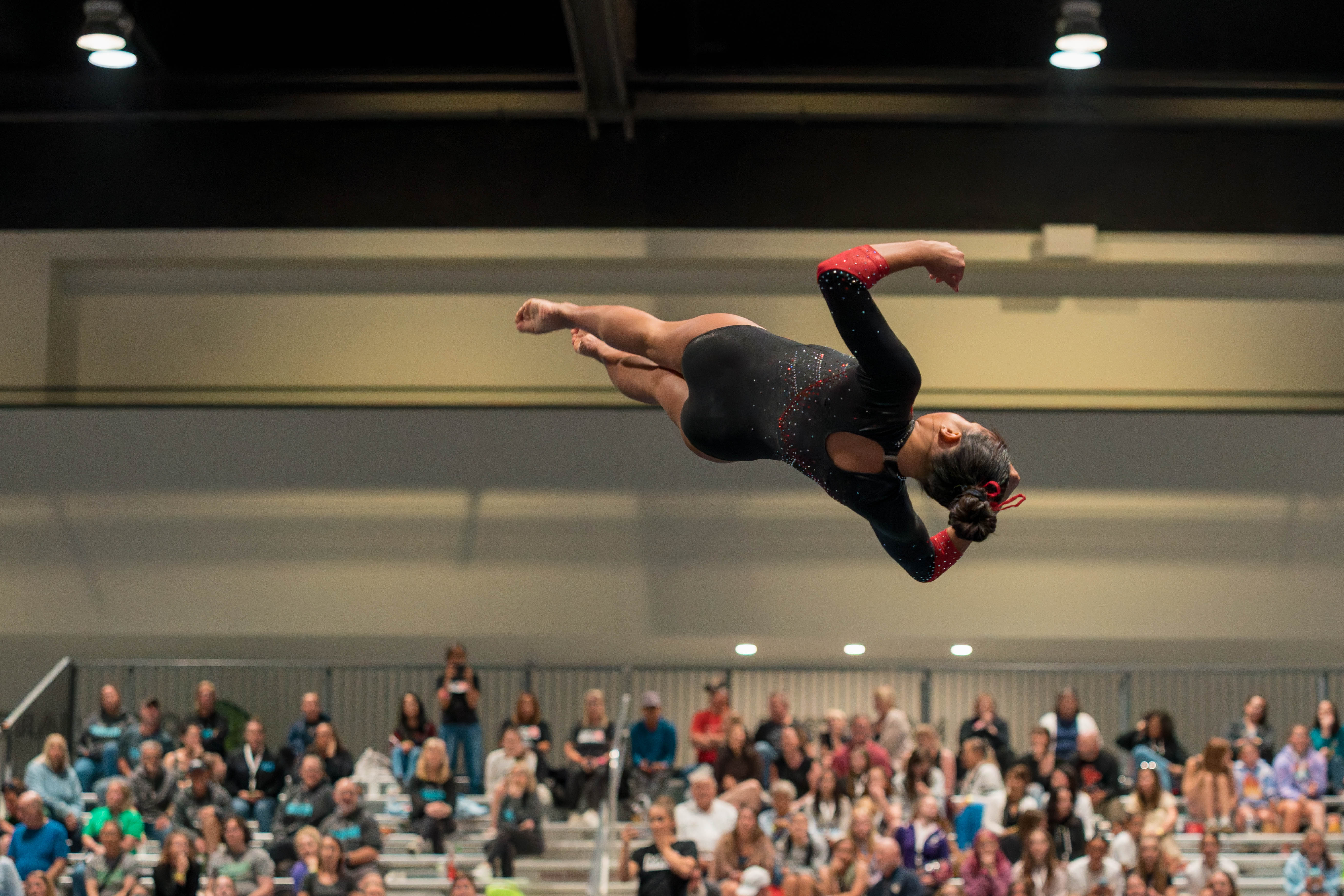 The YMCA National Gymnastics Championship 2025 held at The Resch Center in Green Bay, Wisconsin, USA on June 26th, 2025. Photography by Ross Harried for Second Crop Sports.