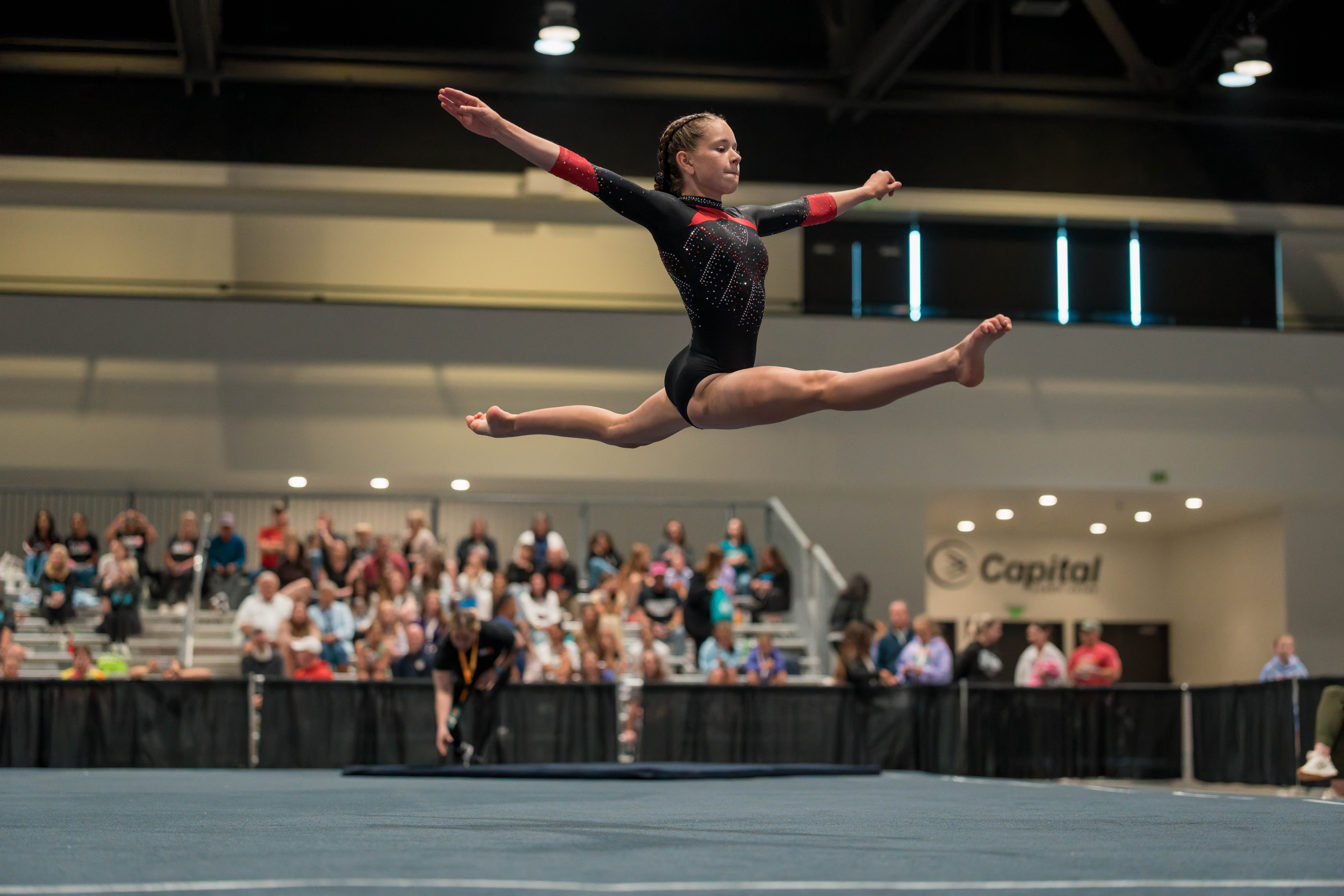 The YMCA National Gymnastics Championship 2025 held at The Resch Center in Green Bay, Wisconsin, USA on June 26th, 2025. Photography by Ross Harried for Second Crop Sports.