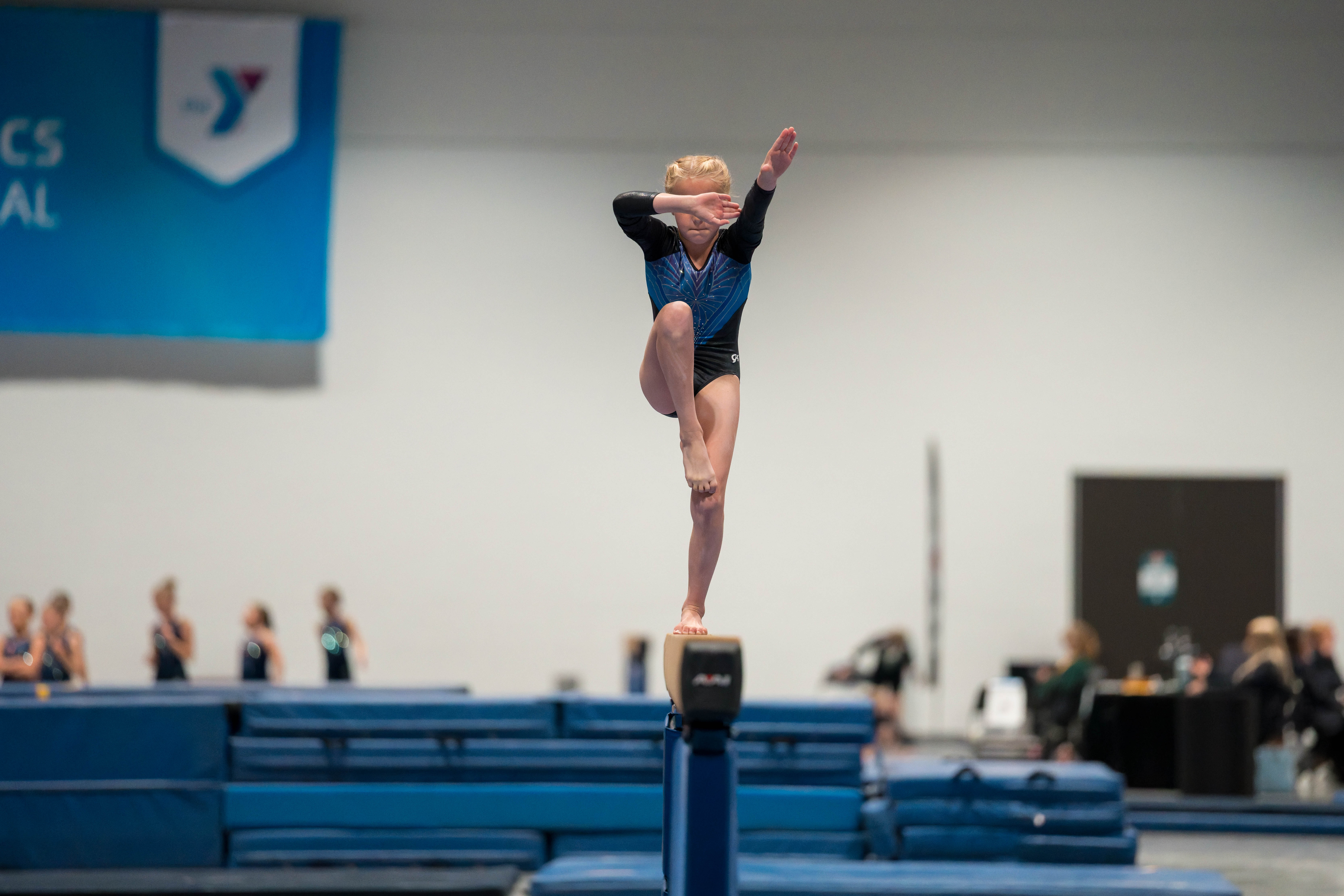 The YMCA National Gymnastics Championship 2025 held at The Resch Center in Green Bay, Wisconsin, USA on June 26th, 2025. Photography by Ross Harried for Second Crop Sports.