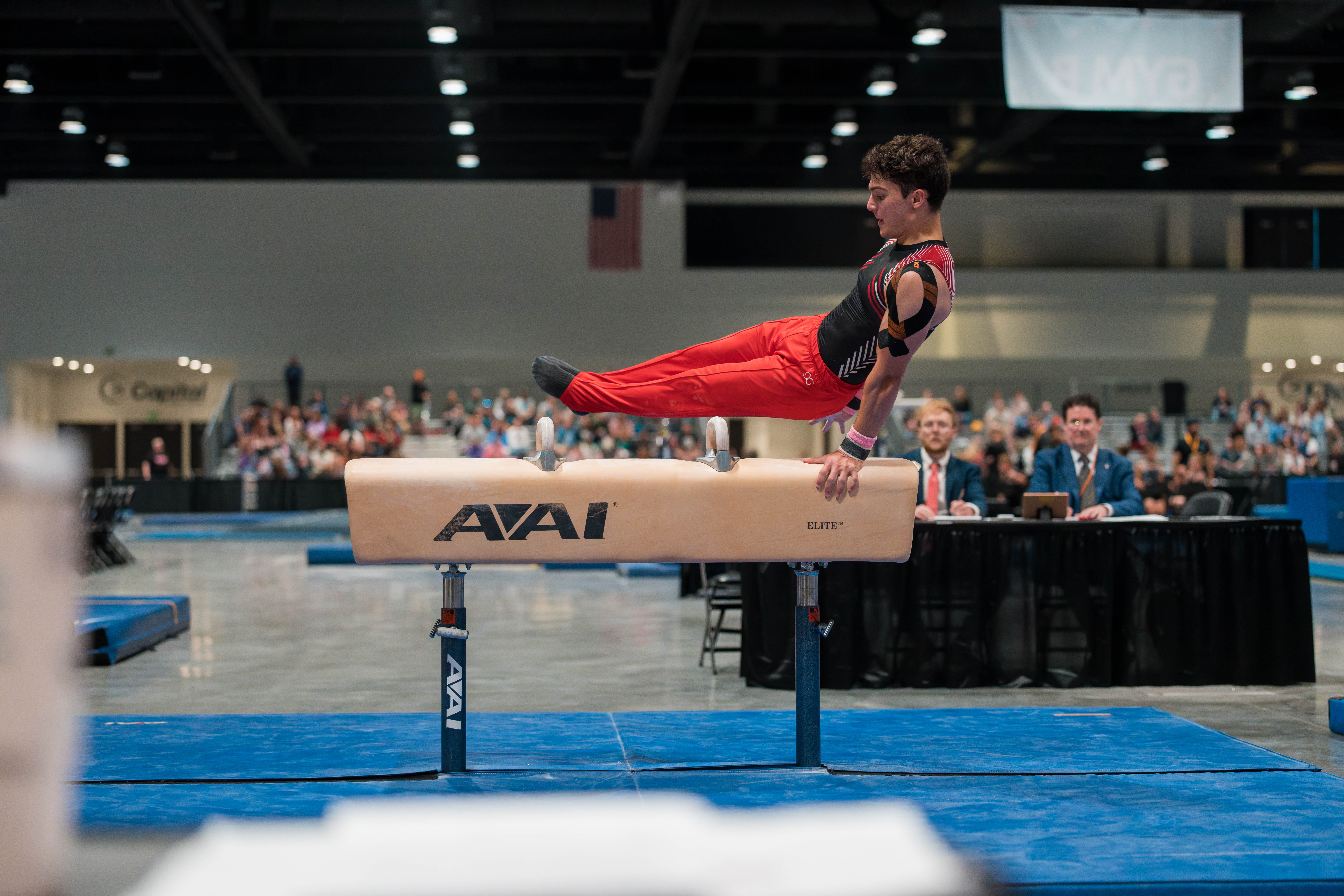 The YMCA National Gymnastics Championship 2025 held at The Resch Center in Green Bay, Wisconsin, USA on June 26th, 2025. Photography by Ross Harried for Second Crop Sports.