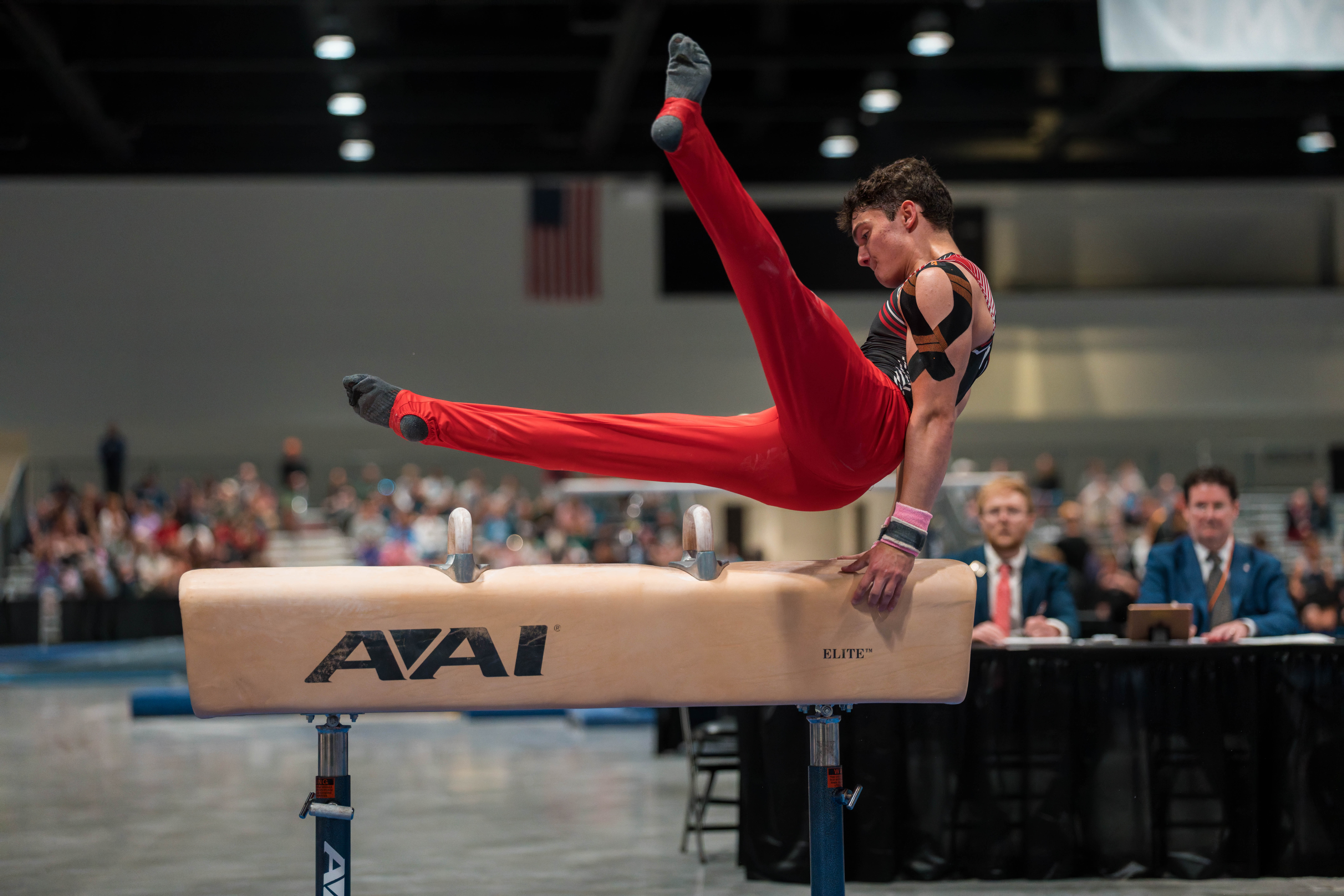 The YMCA National Gymnastics Championship 2025 held at The Resch Center in Green Bay, Wisconsin, USA on June 26th, 2025. Photography by Ross Harried for Second Crop Sports.