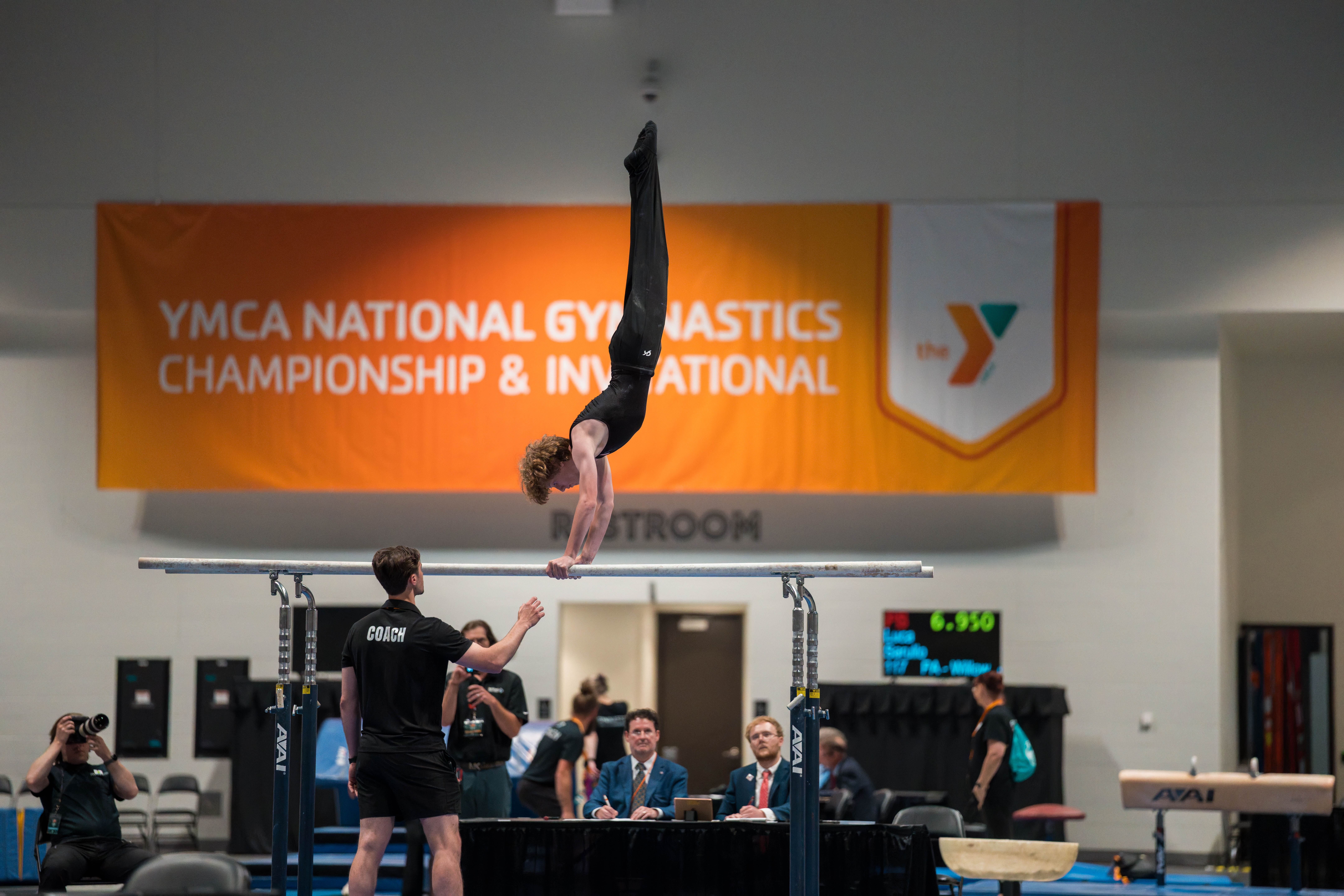 The YMCA National Gymnastics Championship 2025 held at The Resch Center in Green Bay, Wisconsin, USA on June 26th, 2025. Photography by Ross Harried for Second Crop Sports.