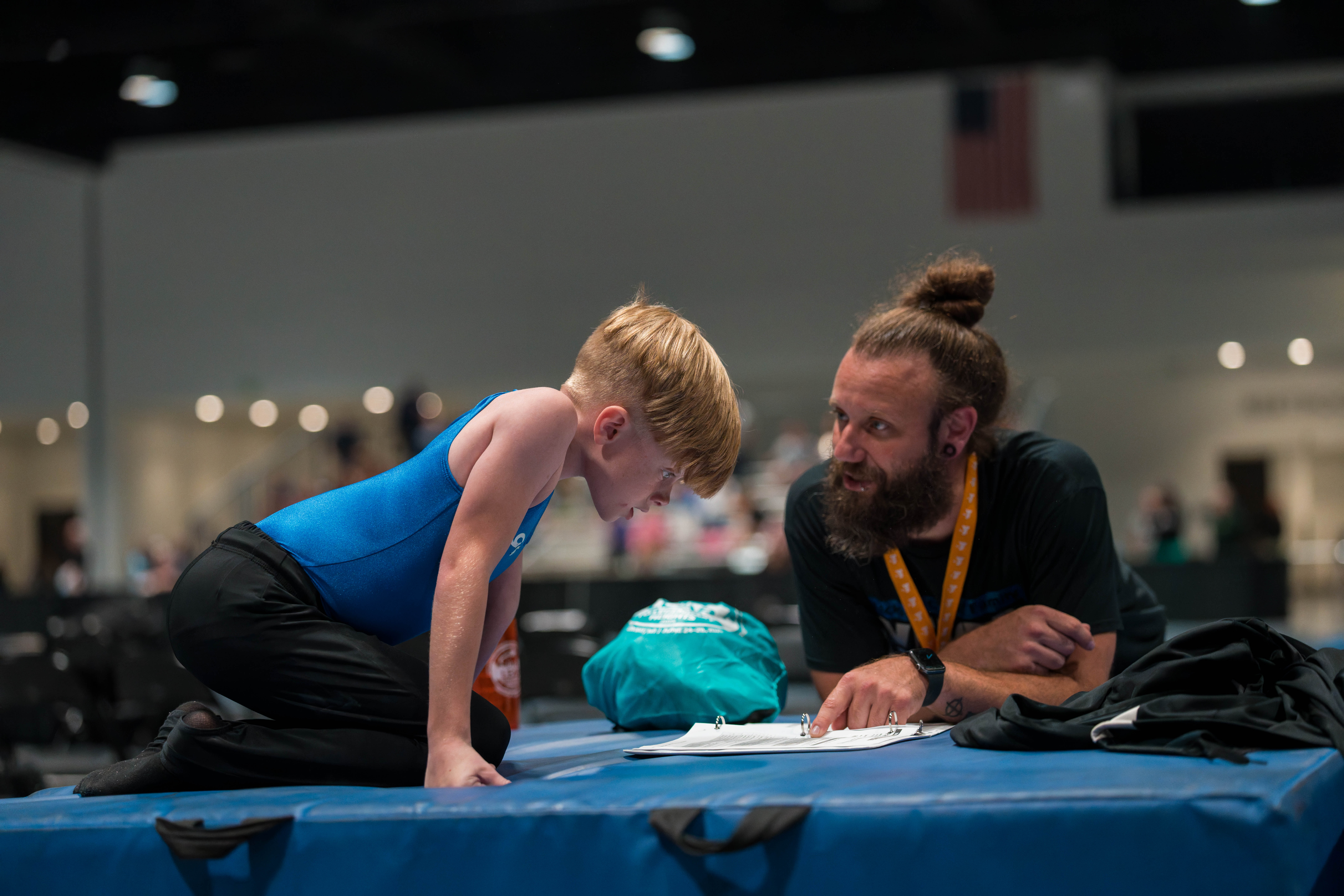 The YMCA National Gymnastics Championship 2025 held at The Resch Center in Green Bay, Wisconsin, USA on June 26th, 2025. Photography by Ross Harried for Second Crop Sports.