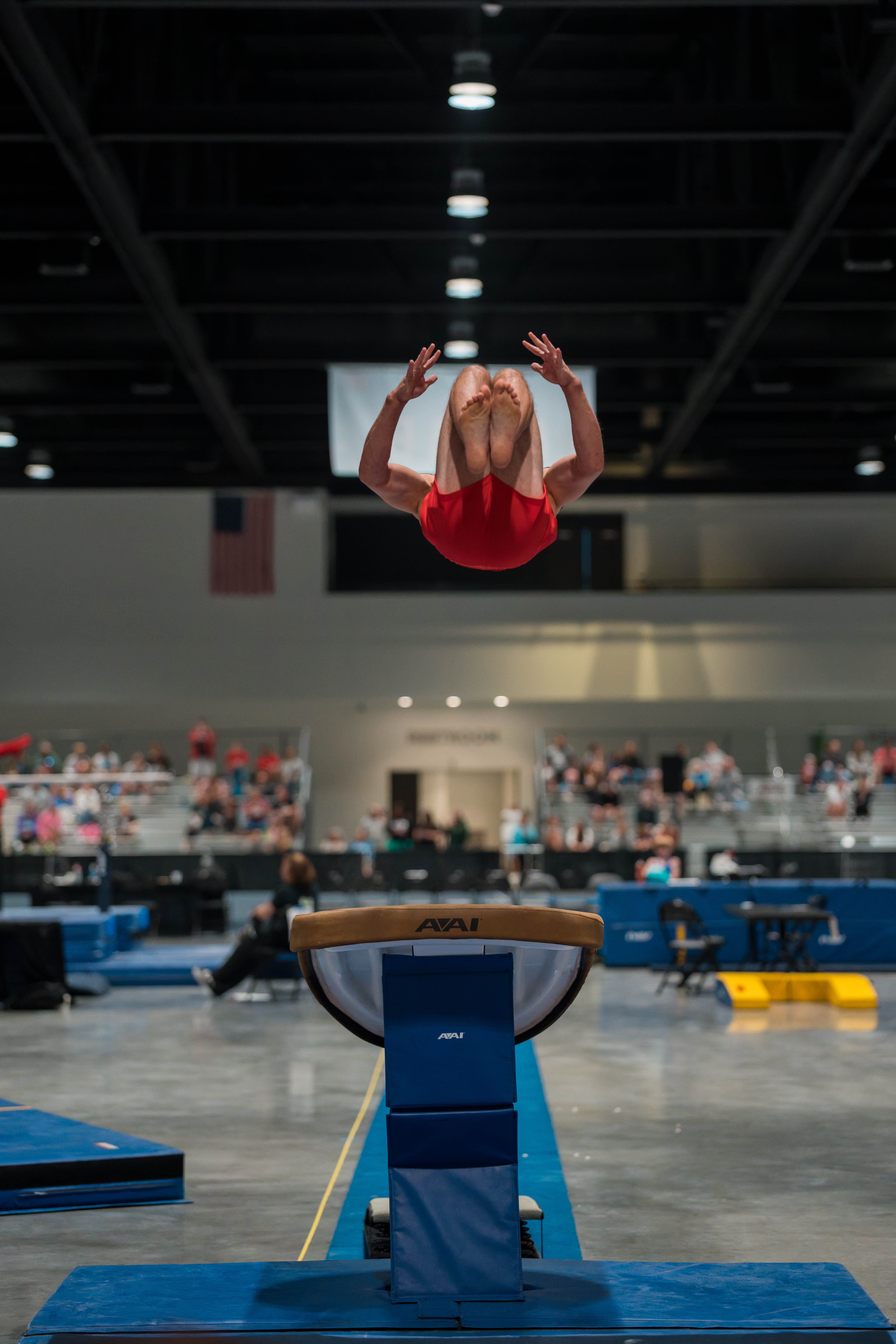The YMCA National Gymnastics Championship 2025 held at The Resch Center in Green Bay, Wisconsin, USA on June 26th, 2025. Photography by Ross Harried for Second Crop Sports.