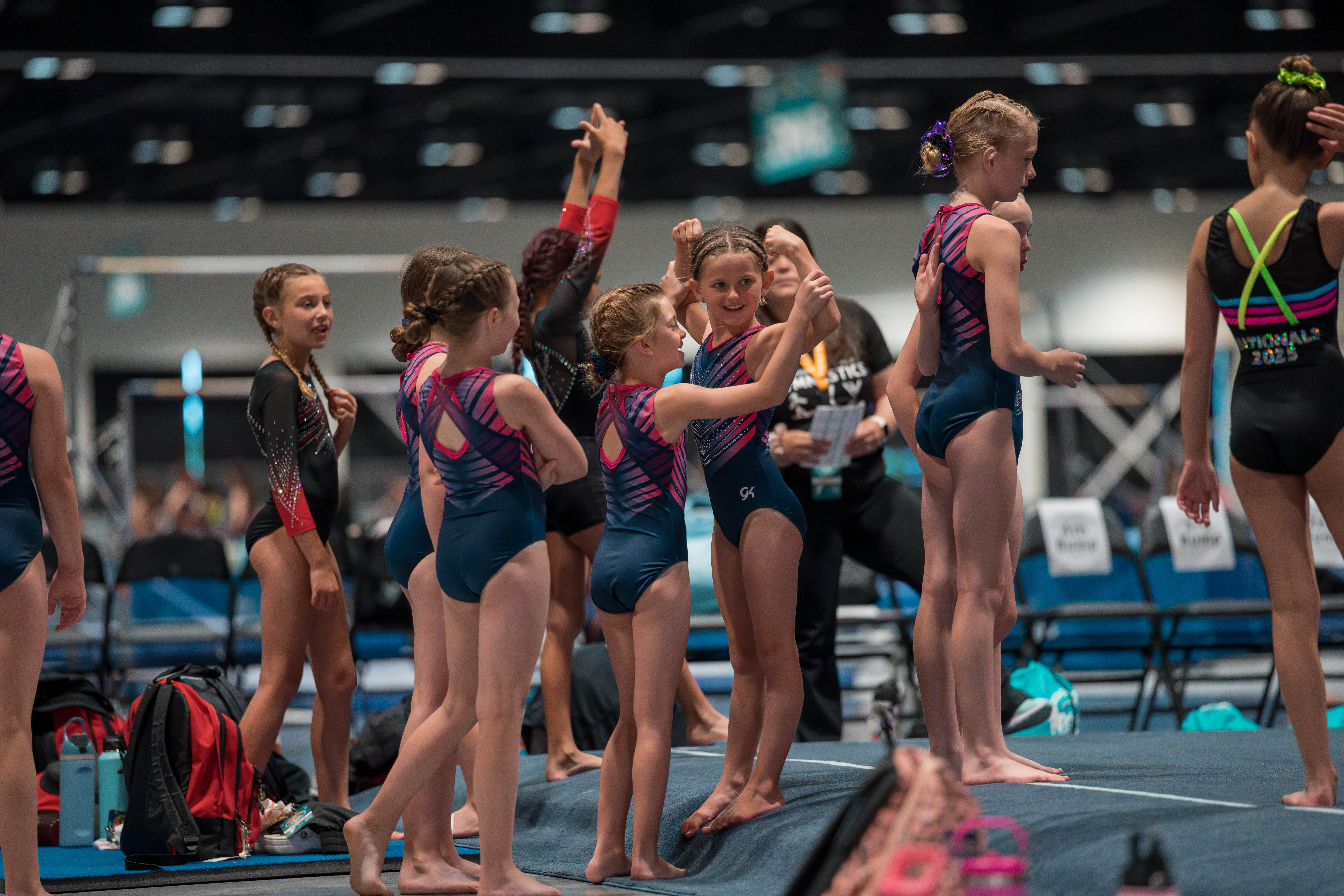 The YMCA National Gymnastics Championship 2025 held at The Resch Center in Green Bay, Wisconsin, USA on June 27th, 2025. Photography by Ross Harried for Second Crop Sports.