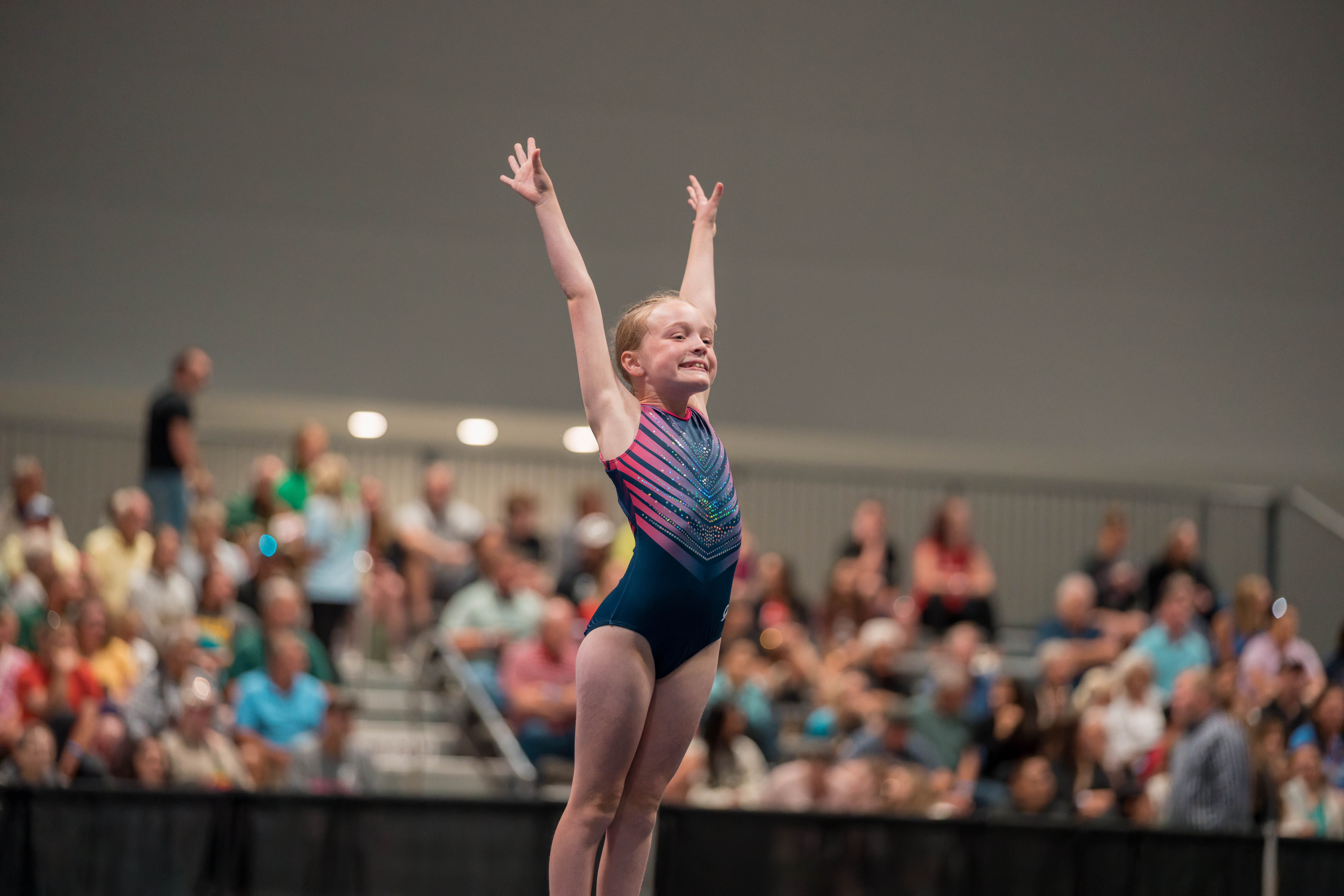 The YMCA National Gymnastics Championship 2025 held at The Resch Center in Green Bay, Wisconsin, USA on June 27th, 2025. Photography by Ross Harried for Second Crop Sports.