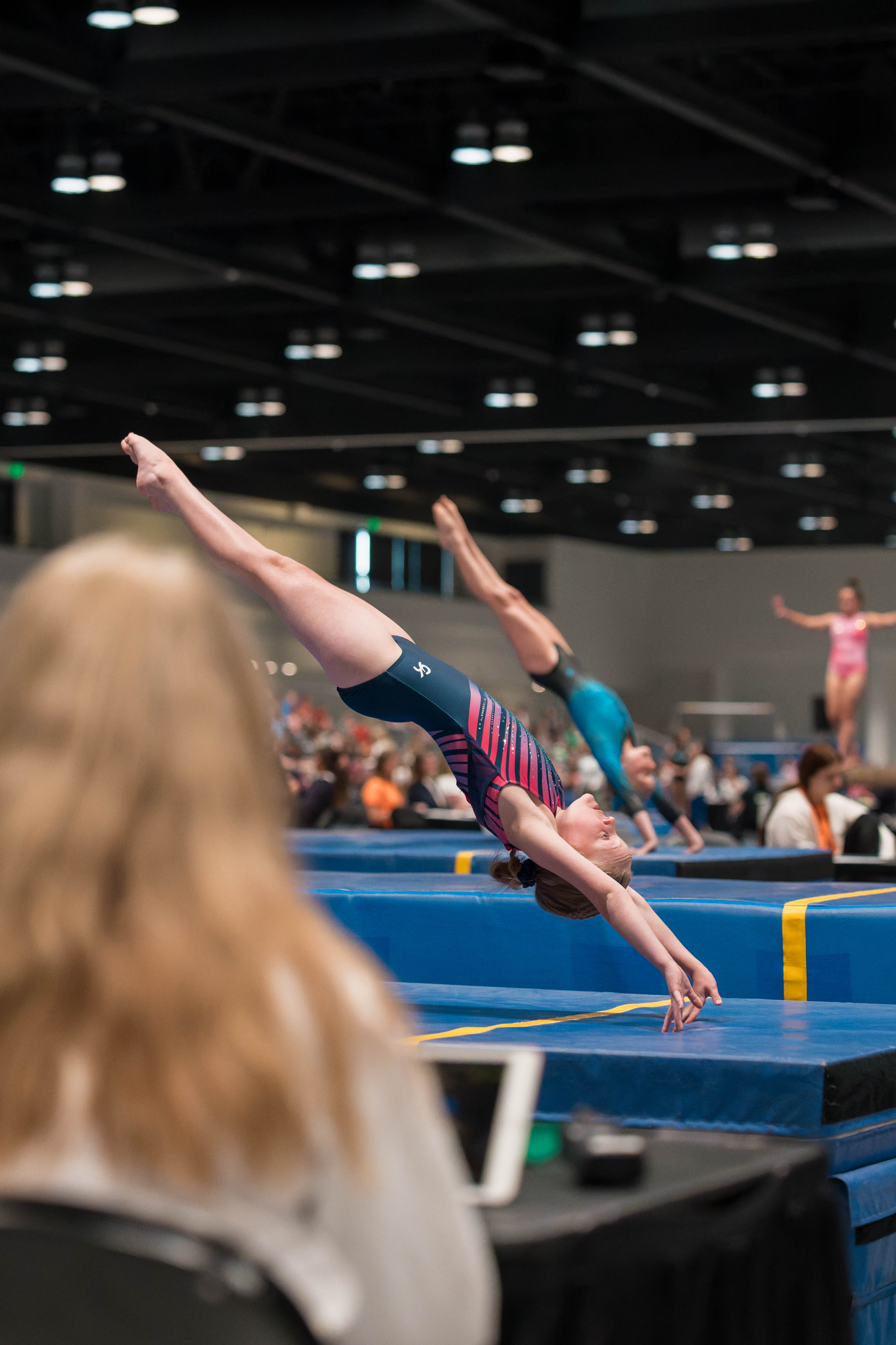 The YMCA National Gymnastics Championship 2025 held at The Resch Center in Green Bay, Wisconsin, USA on June 27th, 2025. Photography by Ross Harried for Second Crop Sports.