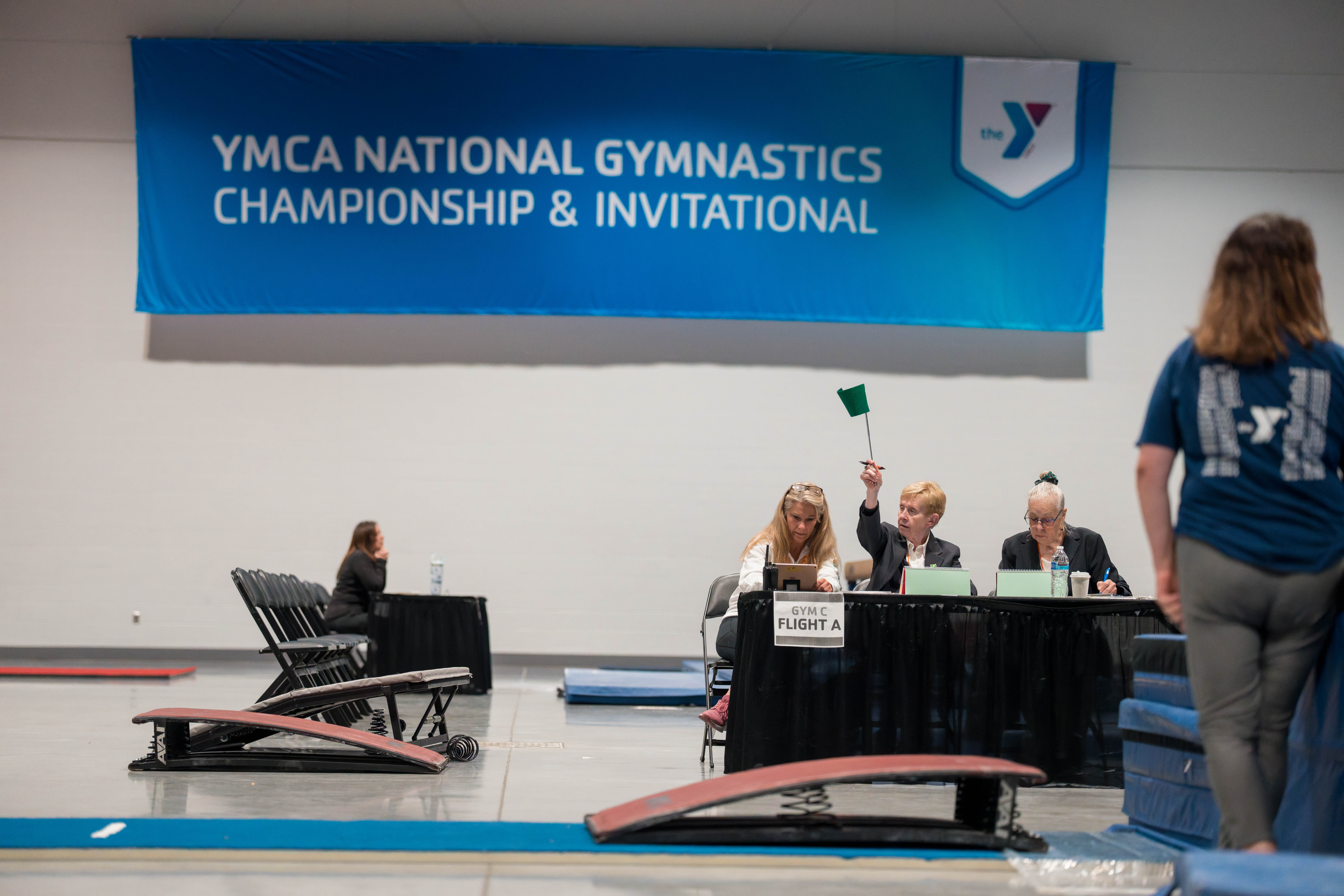 The YMCA National Gymnastics Championship 2025 held at The Resch Center in Green Bay, Wisconsin, USA on June 27th, 2025. Photography by Ross Harried for Second Crop Sports.