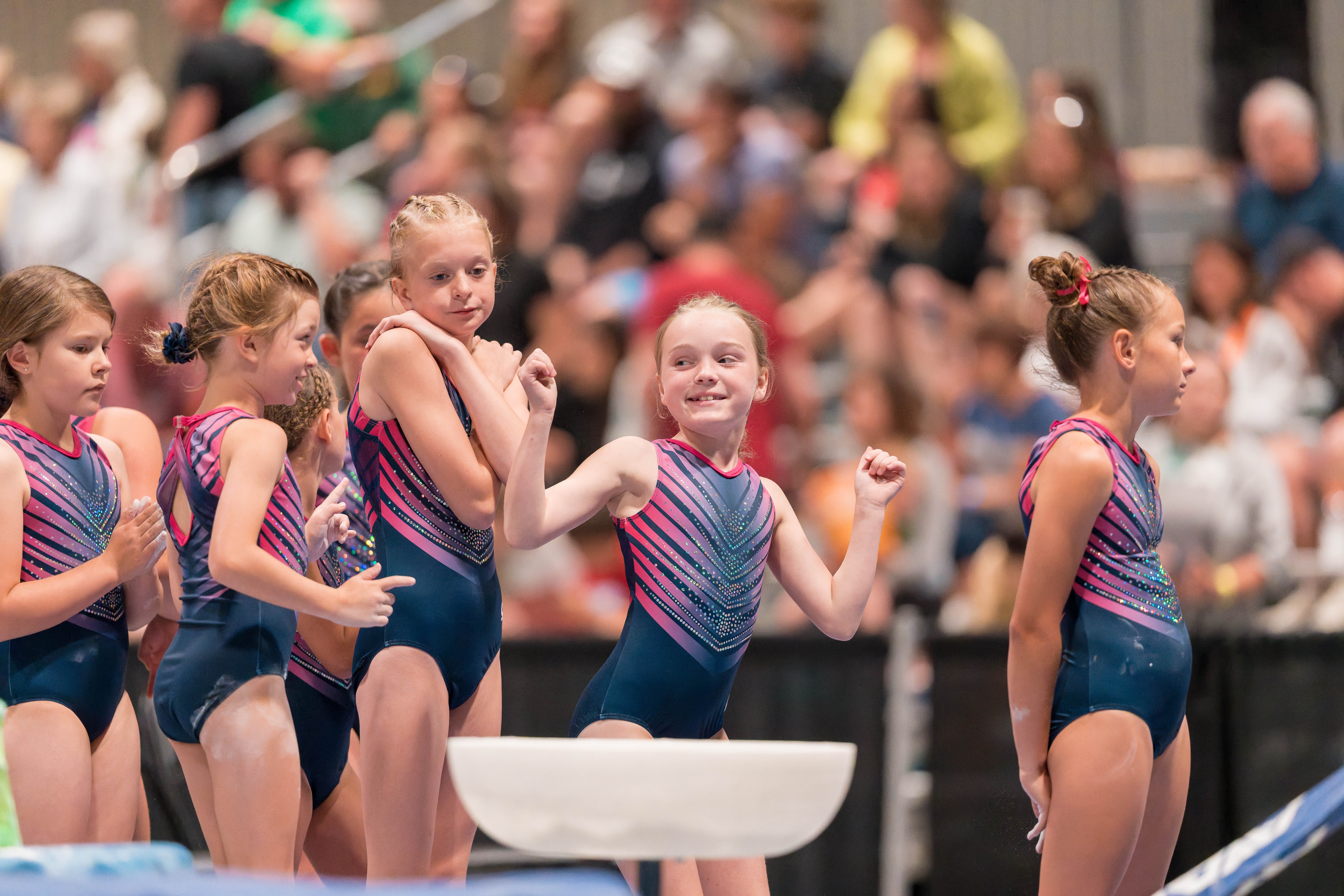 The YMCA National Gymnastics Championship 2025 held at The Resch Center in Green Bay, Wisconsin, USA on June 27th, 2025. Photography by Ross Harried for Second Crop Sports.