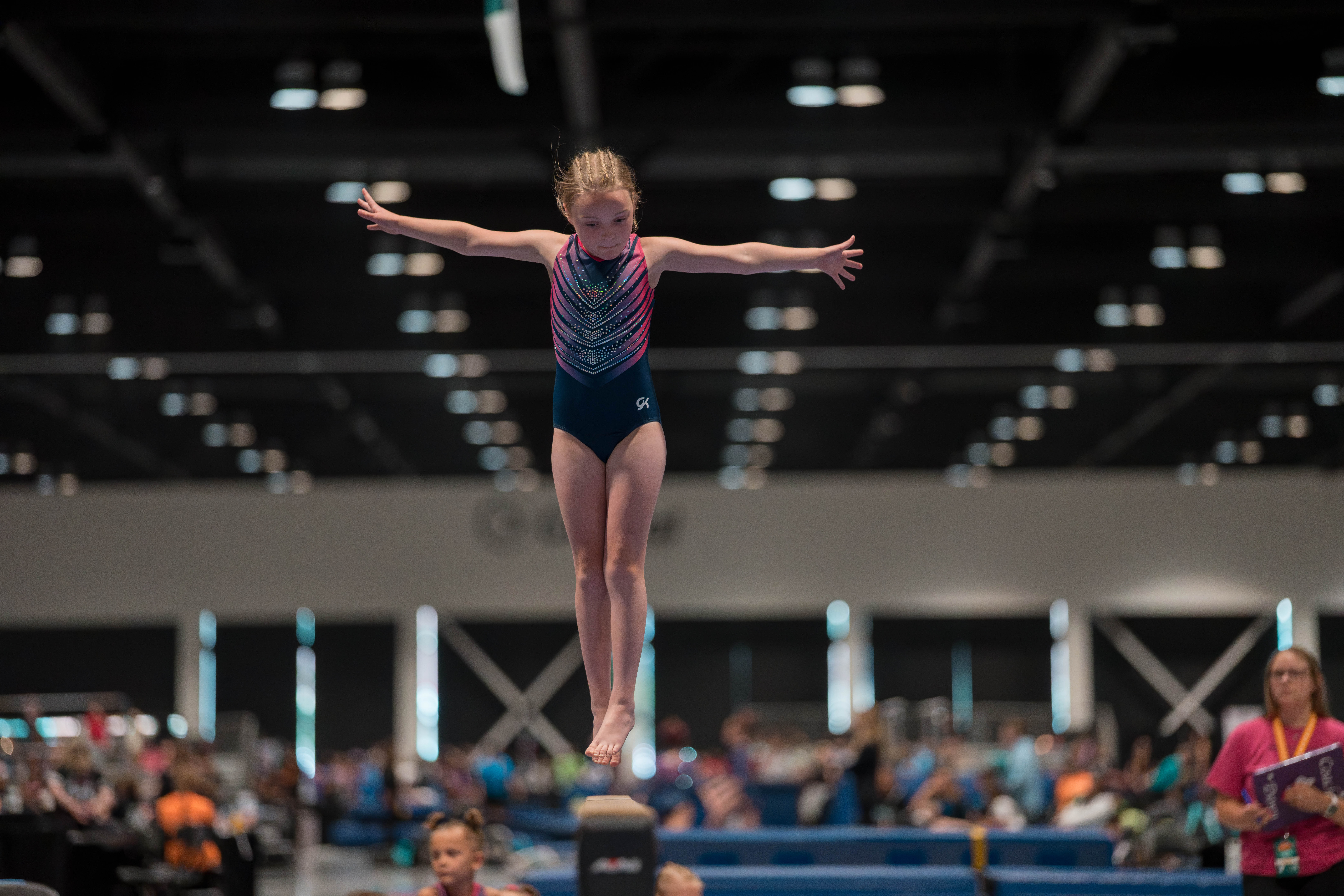 The YMCA National Gymnastics Championship 2025 held at The Resch Center in Green Bay, Wisconsin, USA on June 27th, 2025. Photography by Ross Harried for Second Crop Sports.