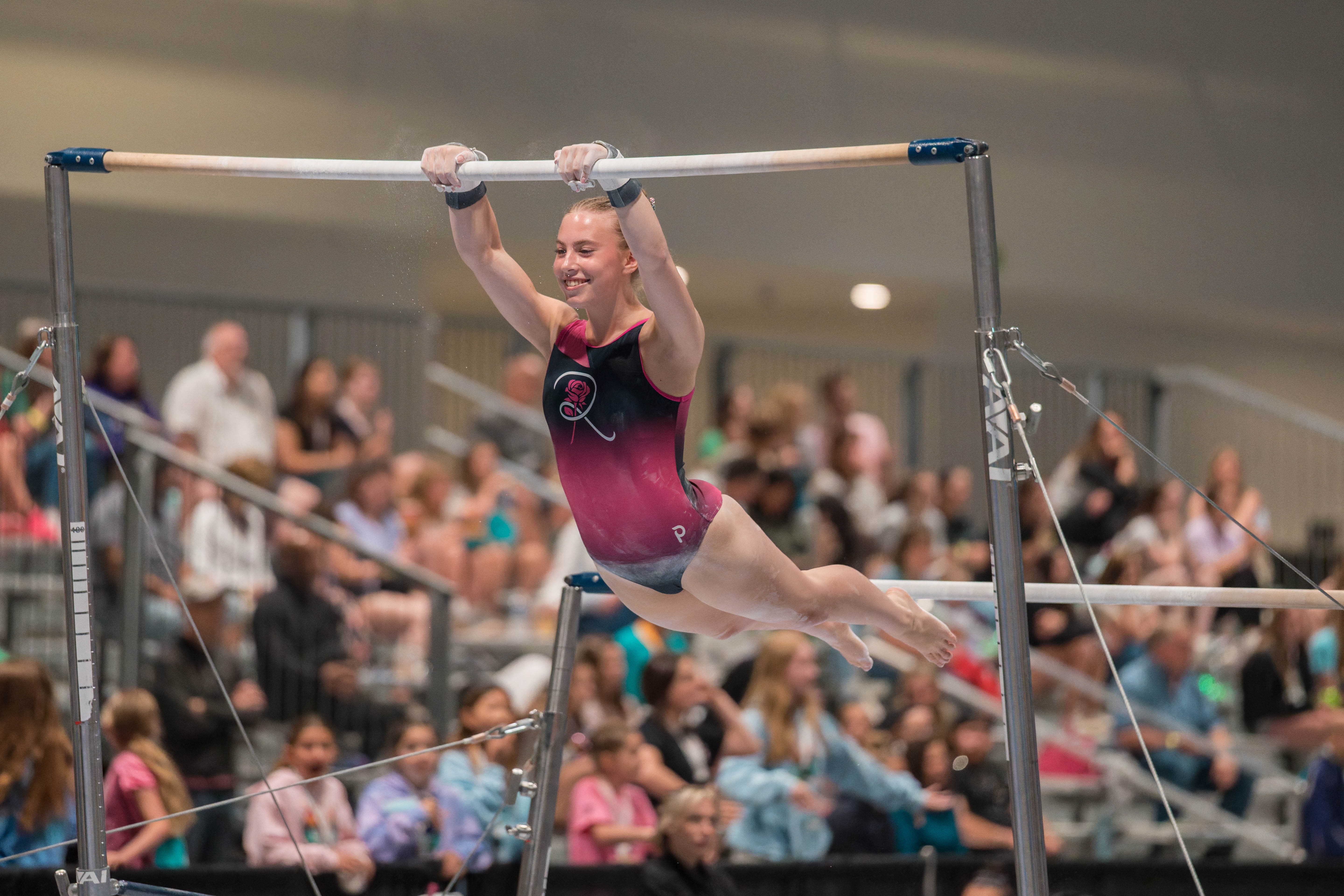 The YMCA National Gymnastics Championship 2025 held at The Resch Center in Green Bay, Wisconsin, USA on June 27th, 2025. Photography by Ross Harried for Second Crop Sports.